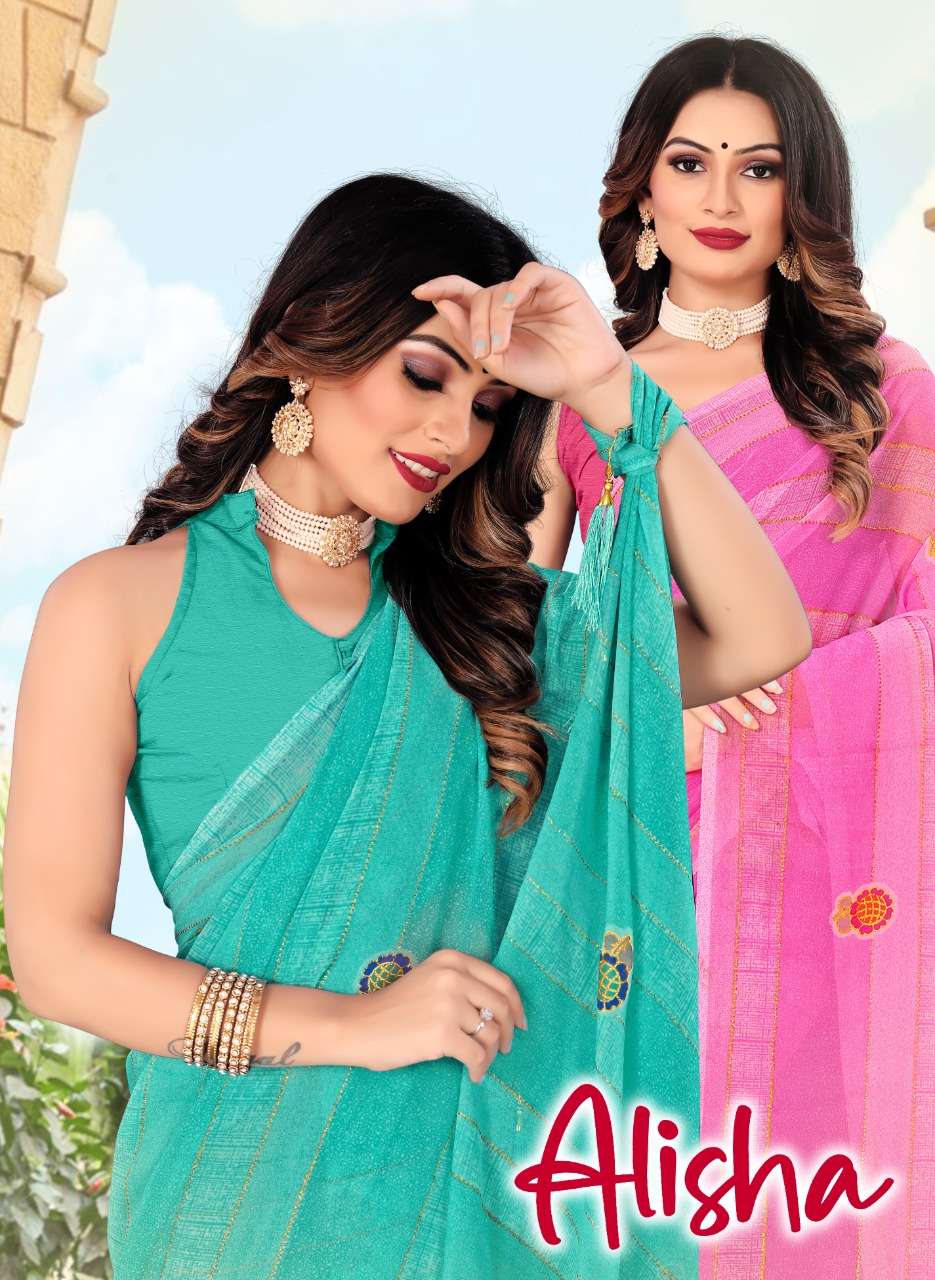 FC present Alisha casual sarees catalogue 
