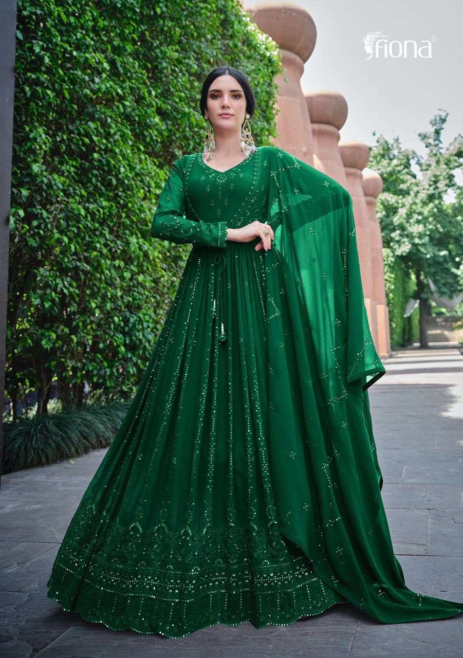 FIONA SAINA GEORGETTE DESIGNER FANCY KURTI WITH DUPATTA