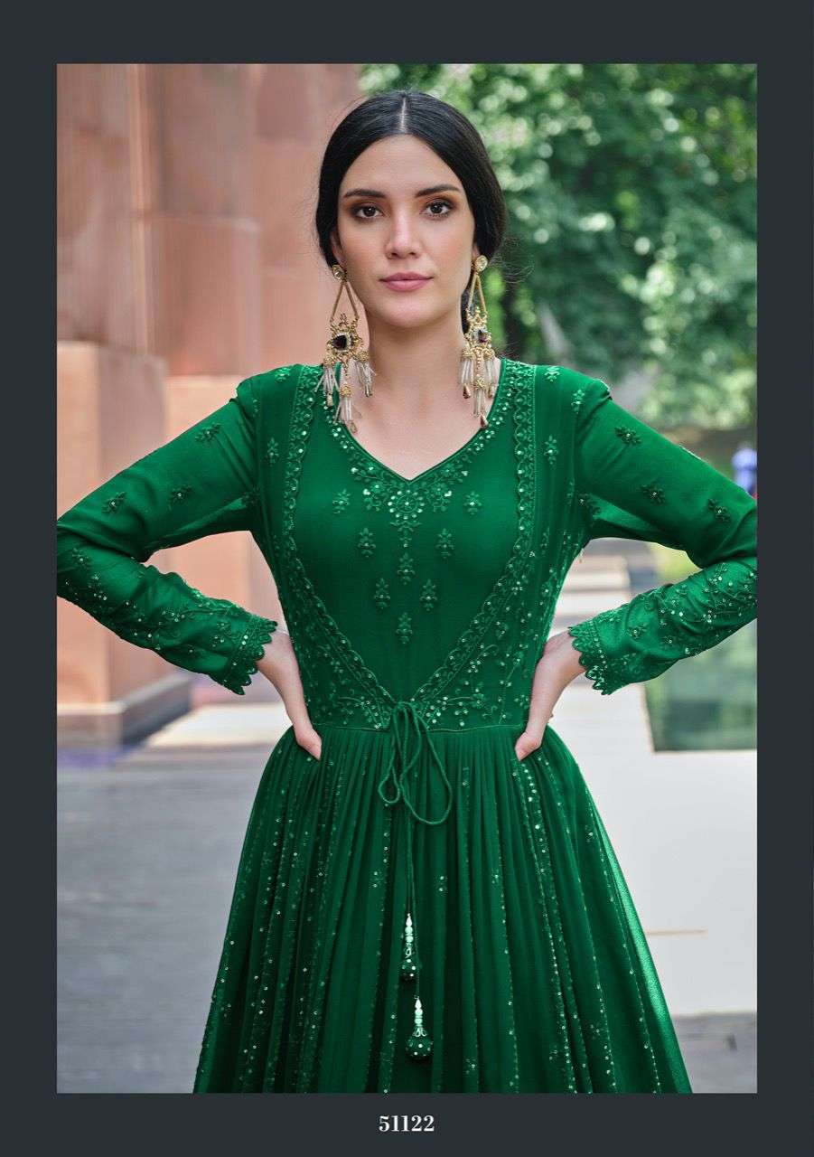  FIONA SAINA GEORGETTE DESIGNER FANCY KURTI WITH DUPATTA