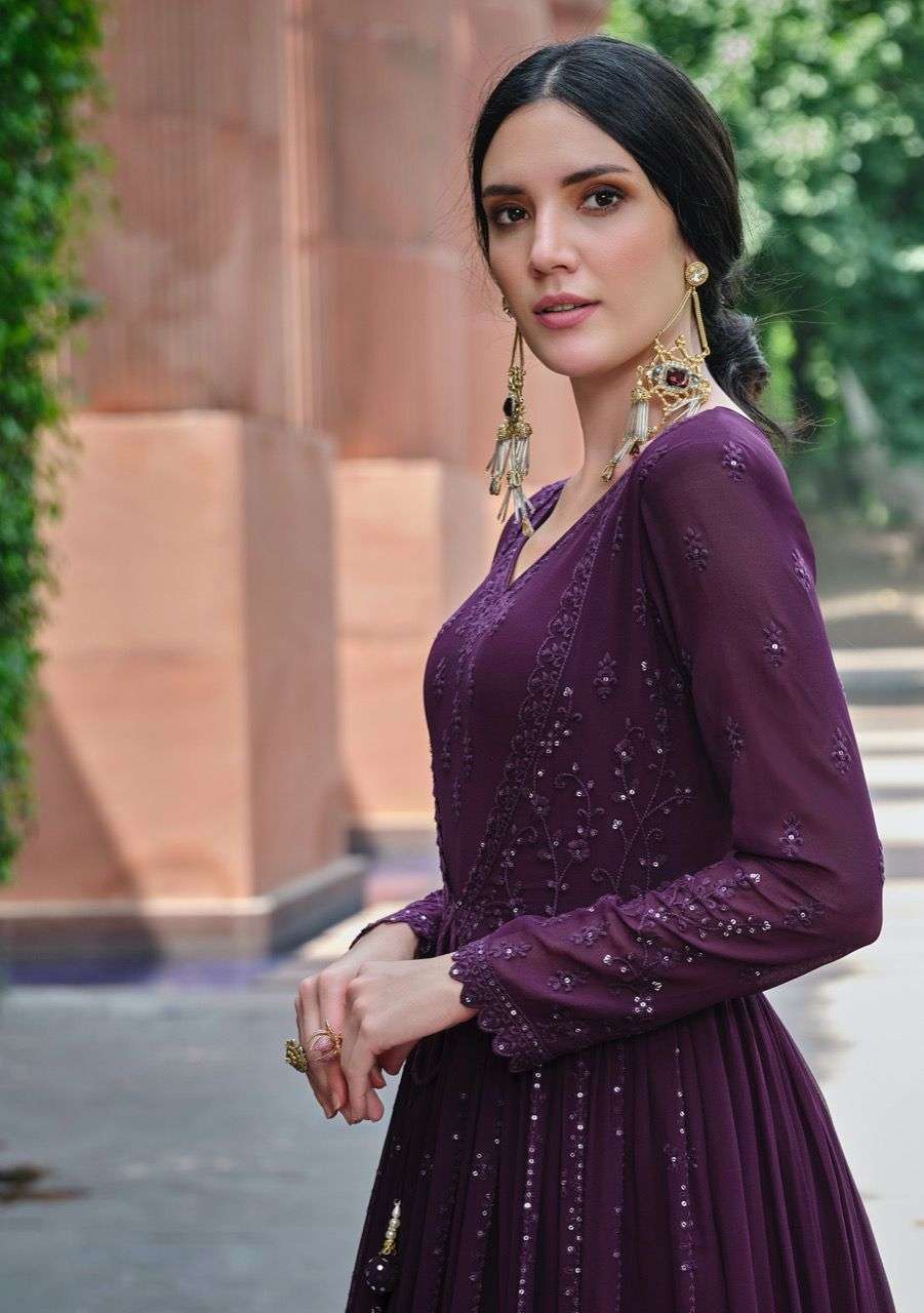  FIONA SAINA GEORGETTE DESIGNER FANCY KURTI WITH DUPATTA