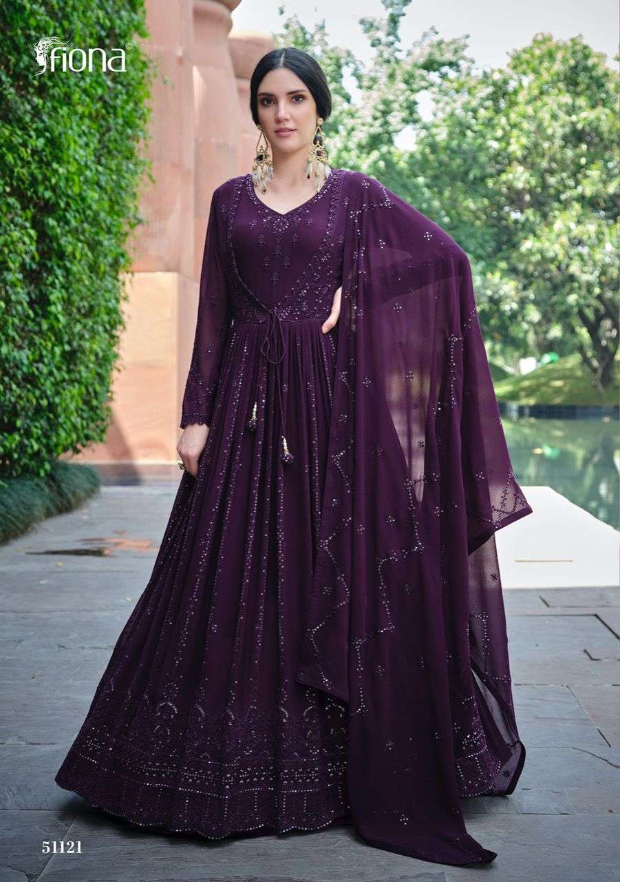  FIONA SAINA GEORGETTE DESIGNER FANCY KURTI WITH DUPATTA