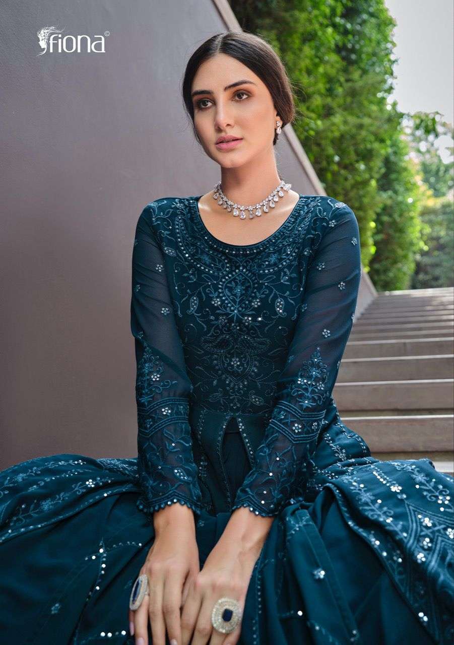  FIONA SAINA GEORGETTE DESIGNER FANCY KURTI WITH DUPATTA