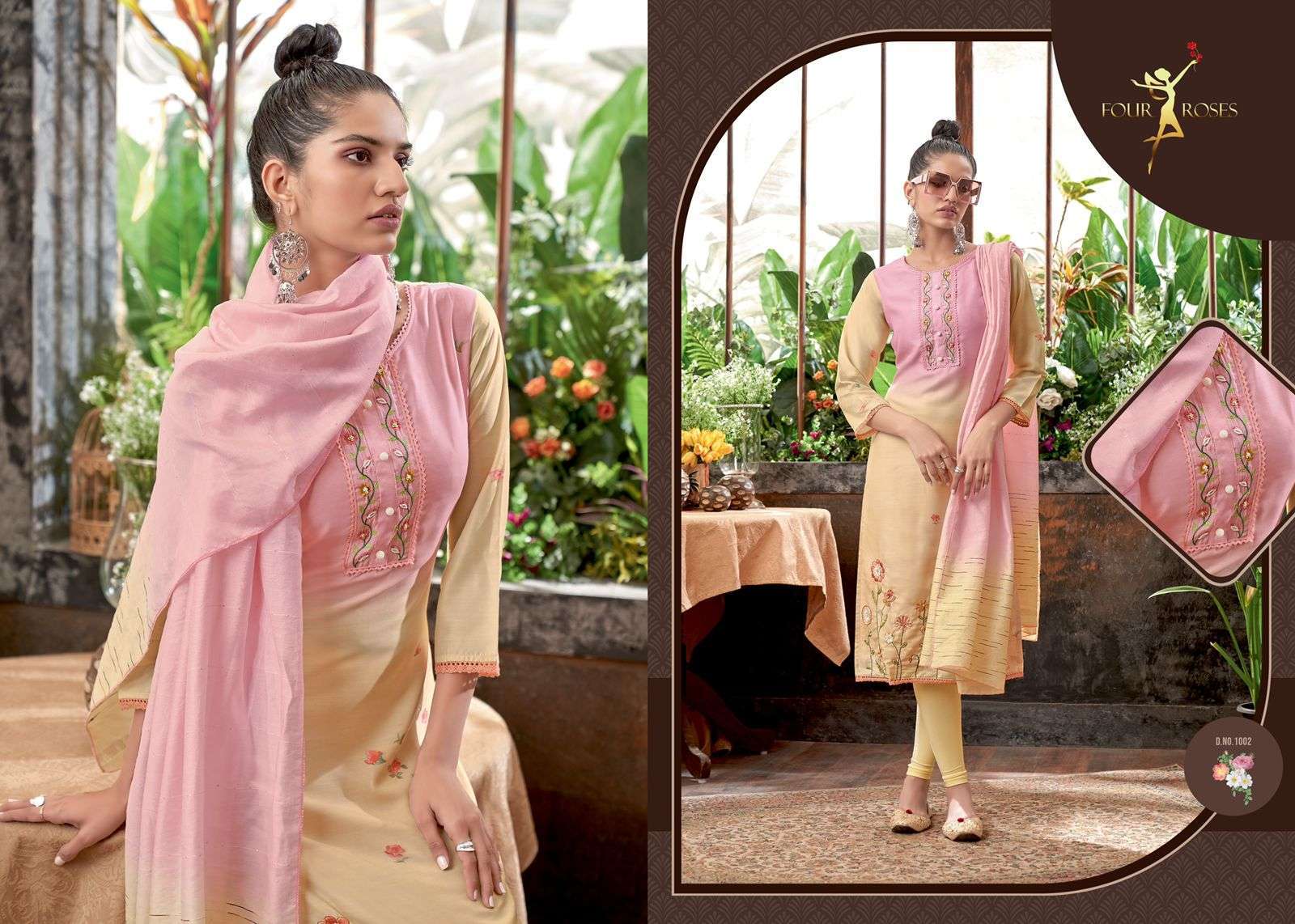  FOUR ROSES MOONLIGHT DIGITAL KURTI WITH PANT & DUPATTA COLLECTION