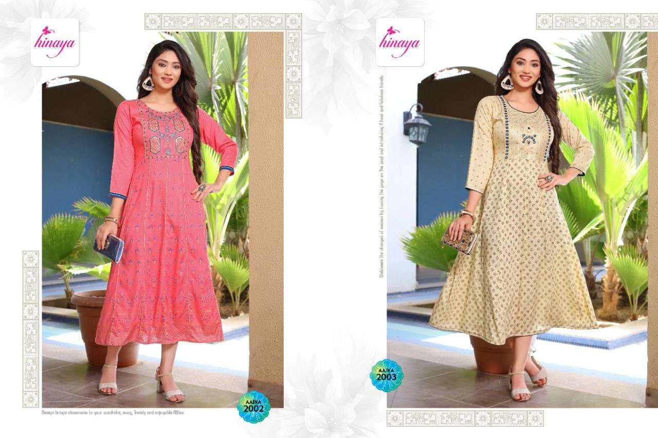 hinaya  AAINA VOL-3 Kurtis catalogue
