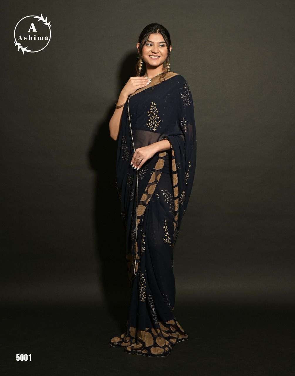 IVERY BRASSO BY ASHIMA GEORGETTE BRASSO PRINTED DESIGNER SAREE