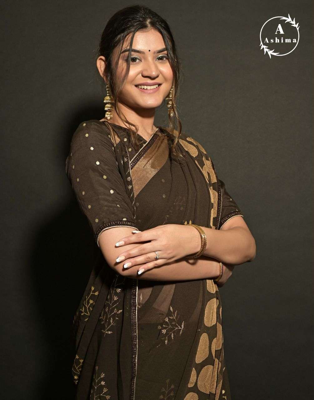 IVERY BRASSO BY ASHIMA GEORGETTE BRASSO PRINTED DESIGNER SAREE