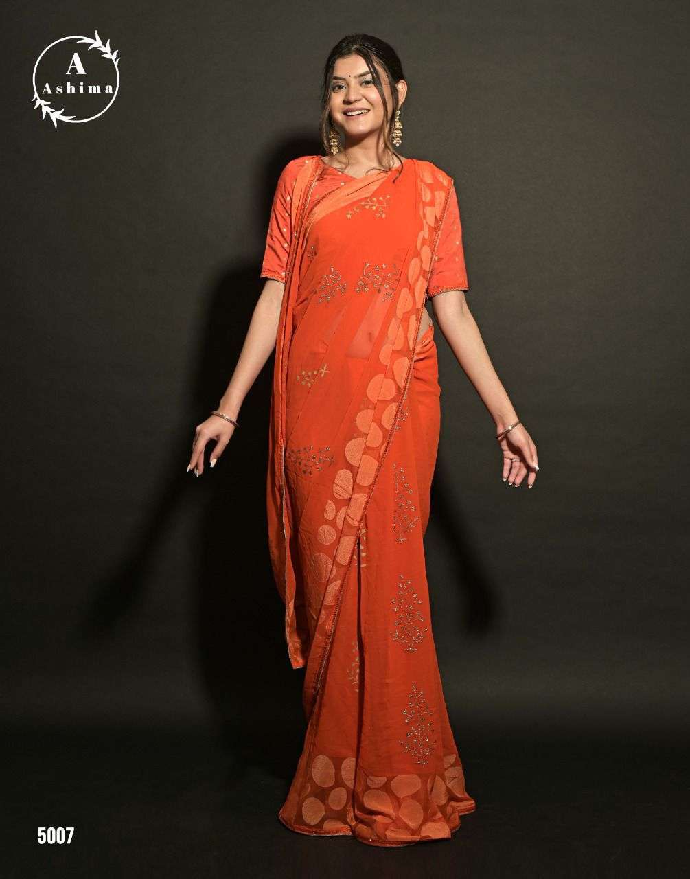 IVERY BRASSO BY ASHIMA GEORGETTE BRASSO PRINTED DESIGNER SAREE