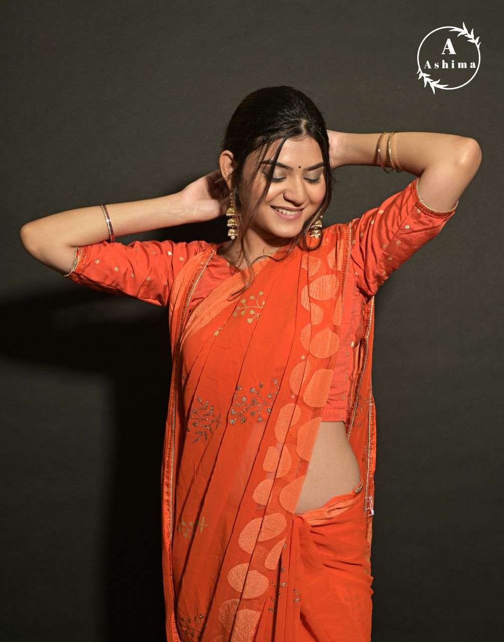 IVERY BRASSO BY ASHIMA GEORGETTE BRASSO PRINTED DESIGNER SAREE