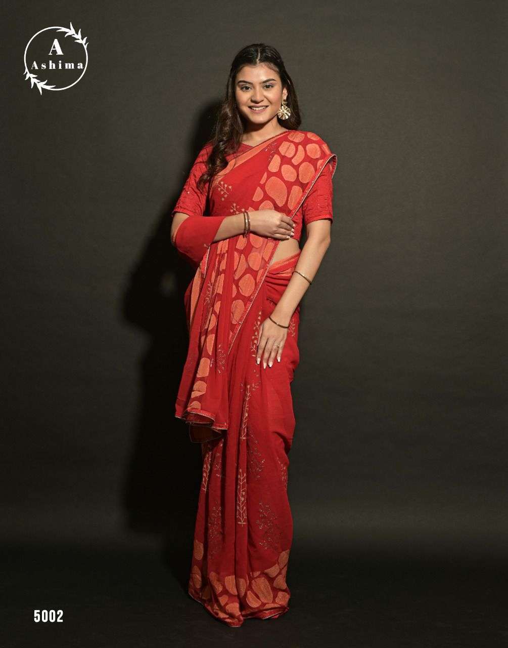 IVERY BRASSO BY ASHIMA GEORGETTE BRASSO PRINTED DESIGNER SAREE