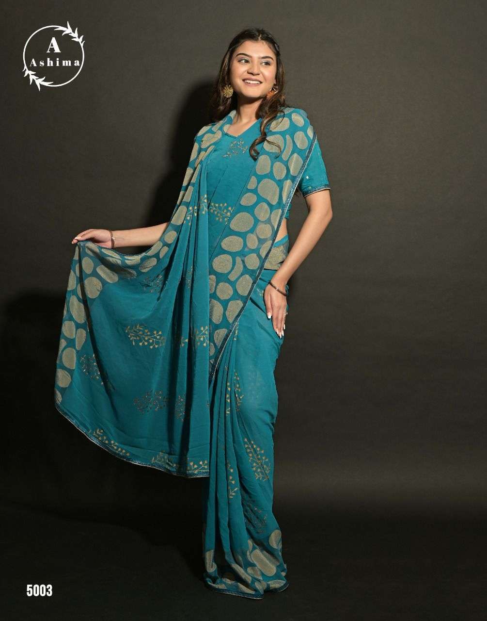 IVERY BRASSO BY ASHIMA GEORGETTE BRASSO PRINTED DESIGNER SAREE