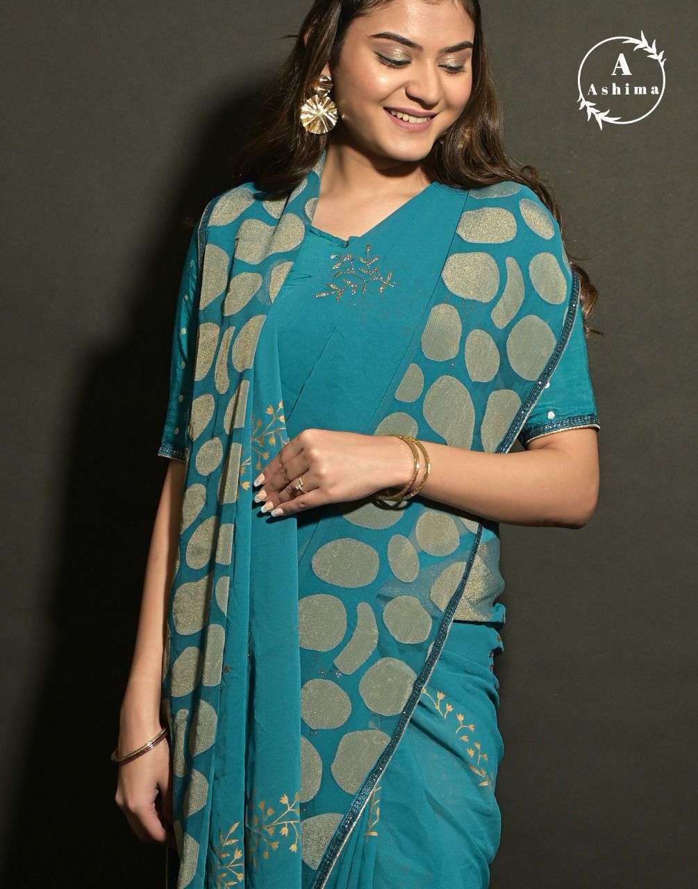 IVERY BRASSO BY ASHIMA GEORGETTE BRASSO PRINTED DESIGNER SAREE