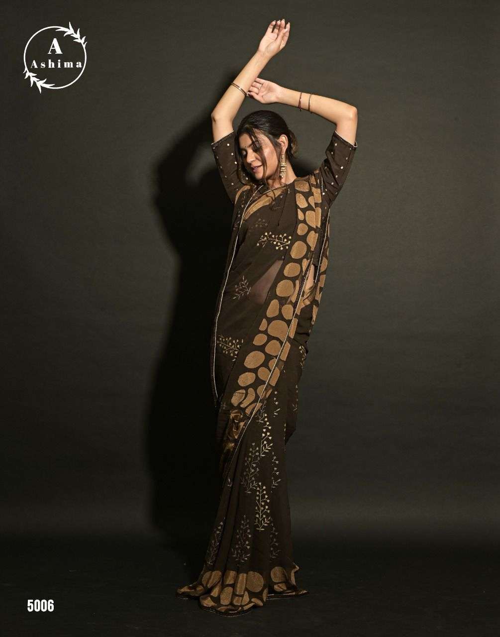 IVERY BRASSO BY ASHIMA GEORGETTE BRASSO PRINTED DESIGNER SAREE