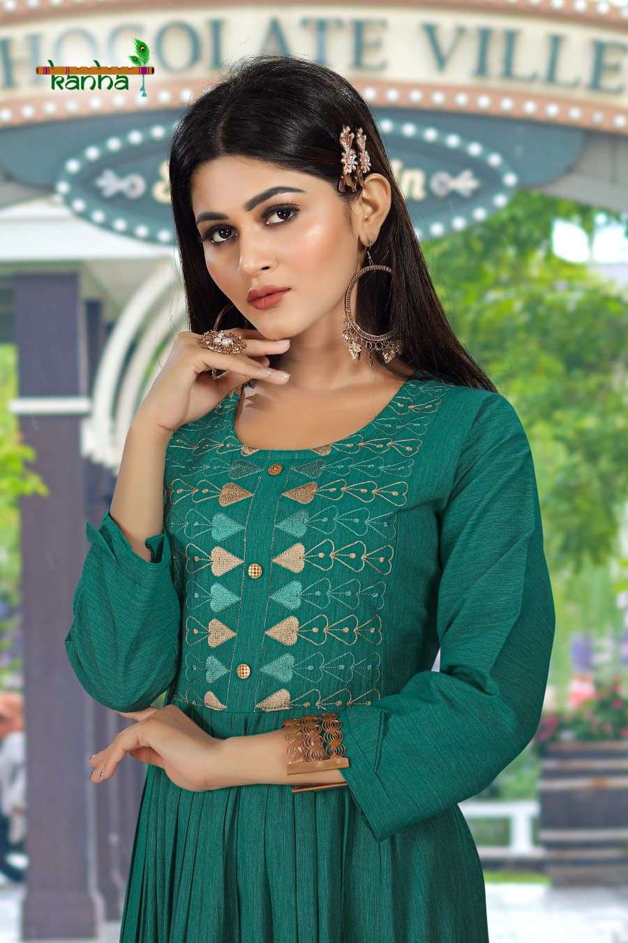 KANHA BRAND PERSENT KANAK Gown Catalogue Wholesale Rate