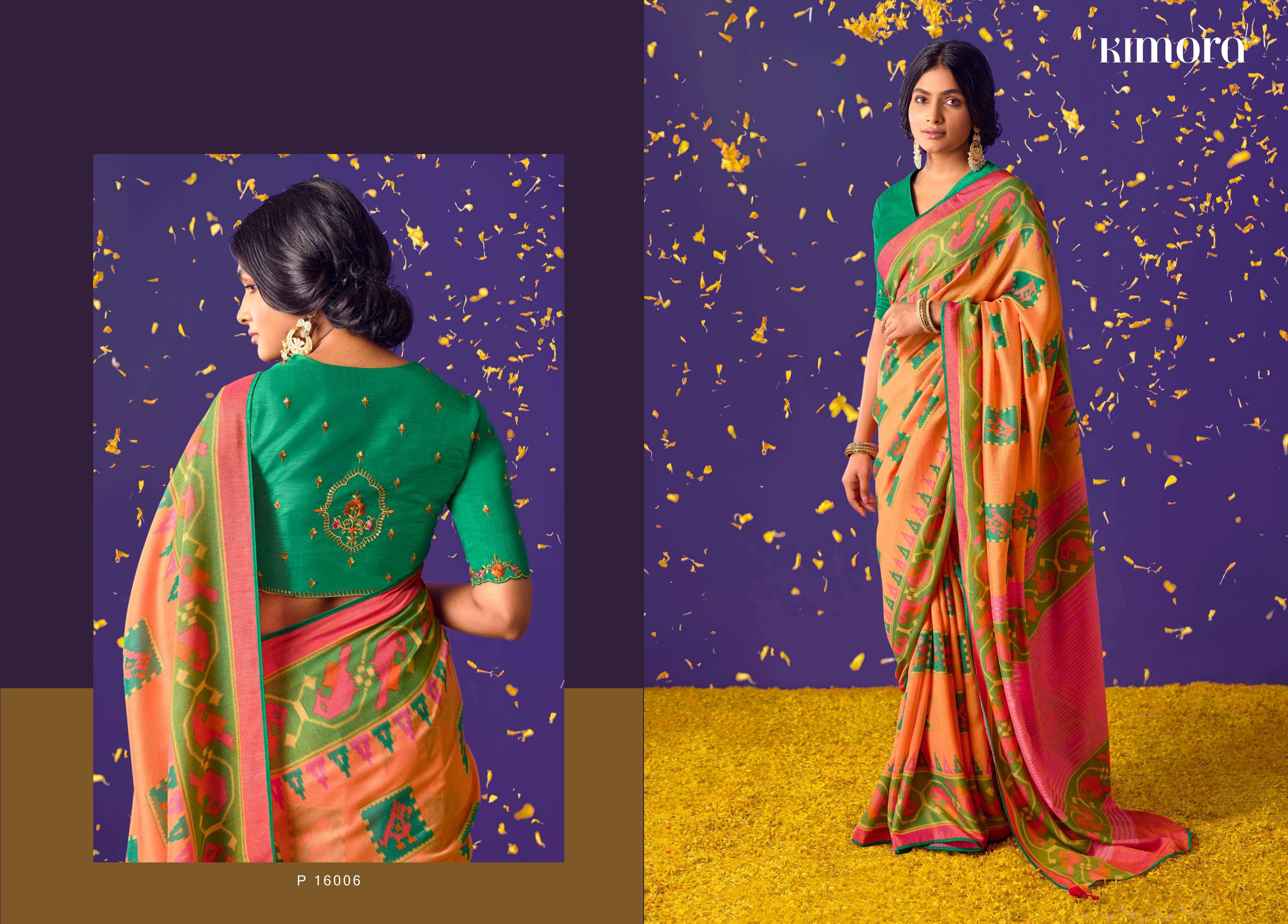 KIMORA MEERA VOL 6 16001-16011 SERIES BRASSO FANCY LATEST SAREES DESIGN
