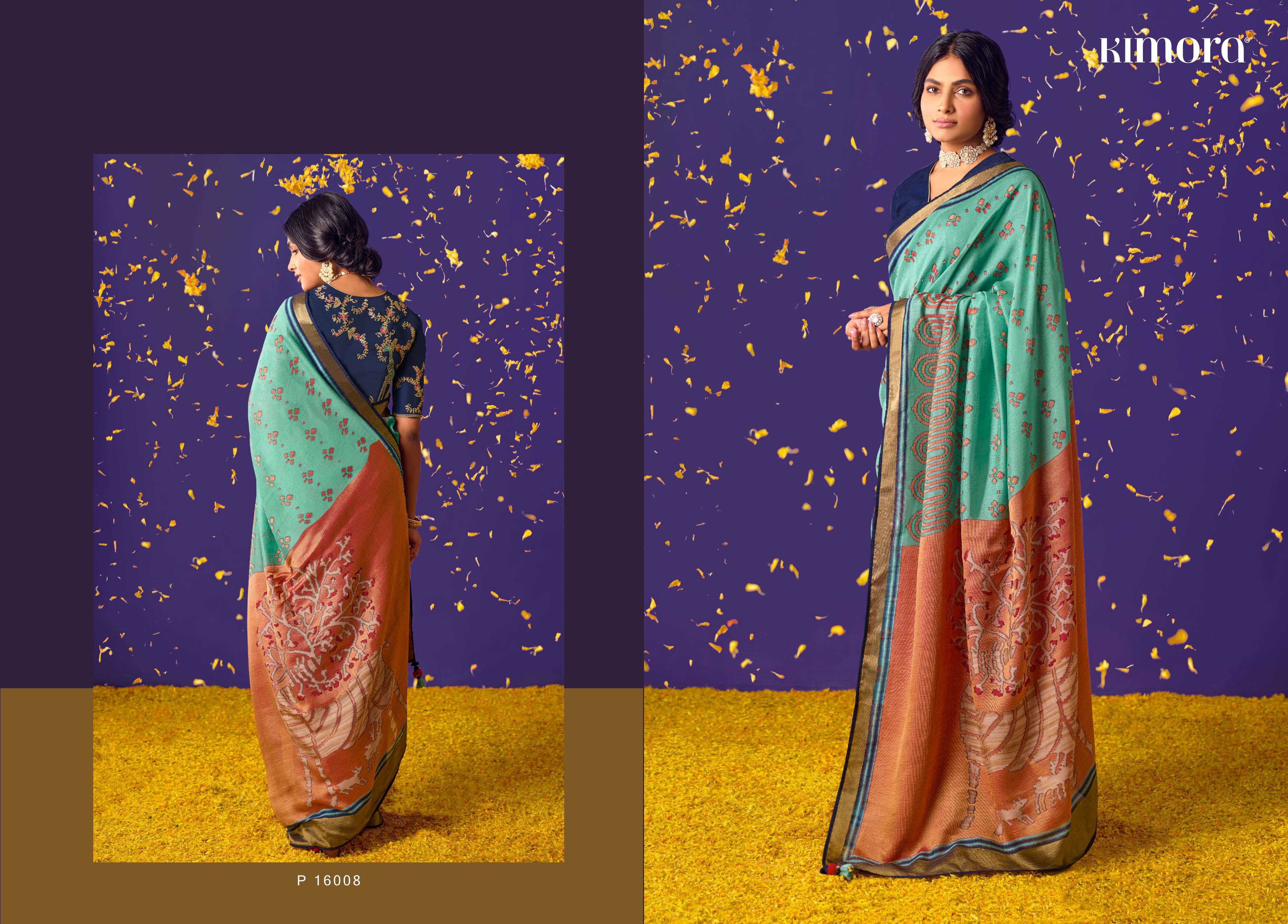 KIMORA MEERA VOL 6 16001-16011 SERIES BRASSO FANCY LATEST SAREES DESIGN