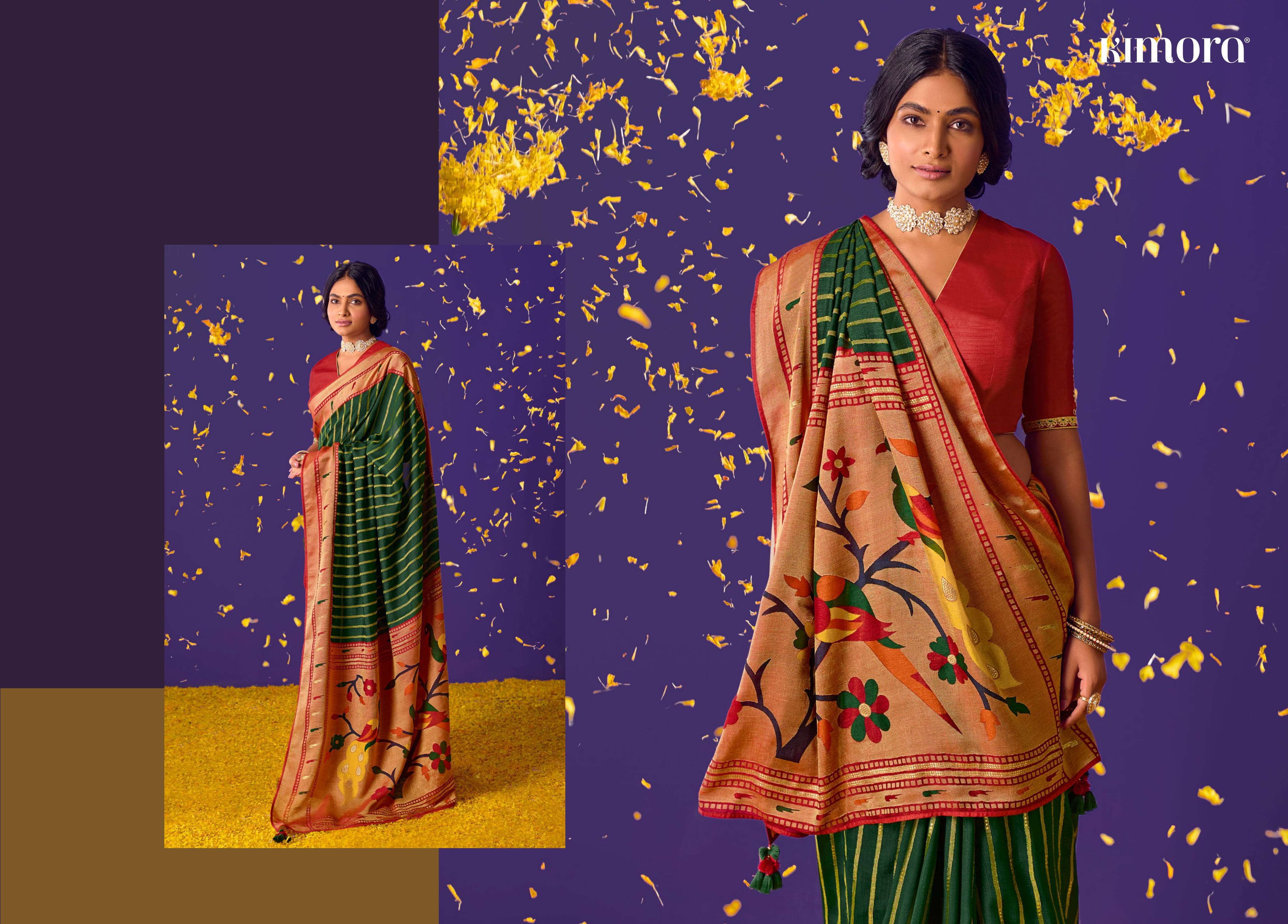KIMORA MEERA VOL 6 16001-16011 SERIES BRASSO FANCY LATEST SAREES DESIGN