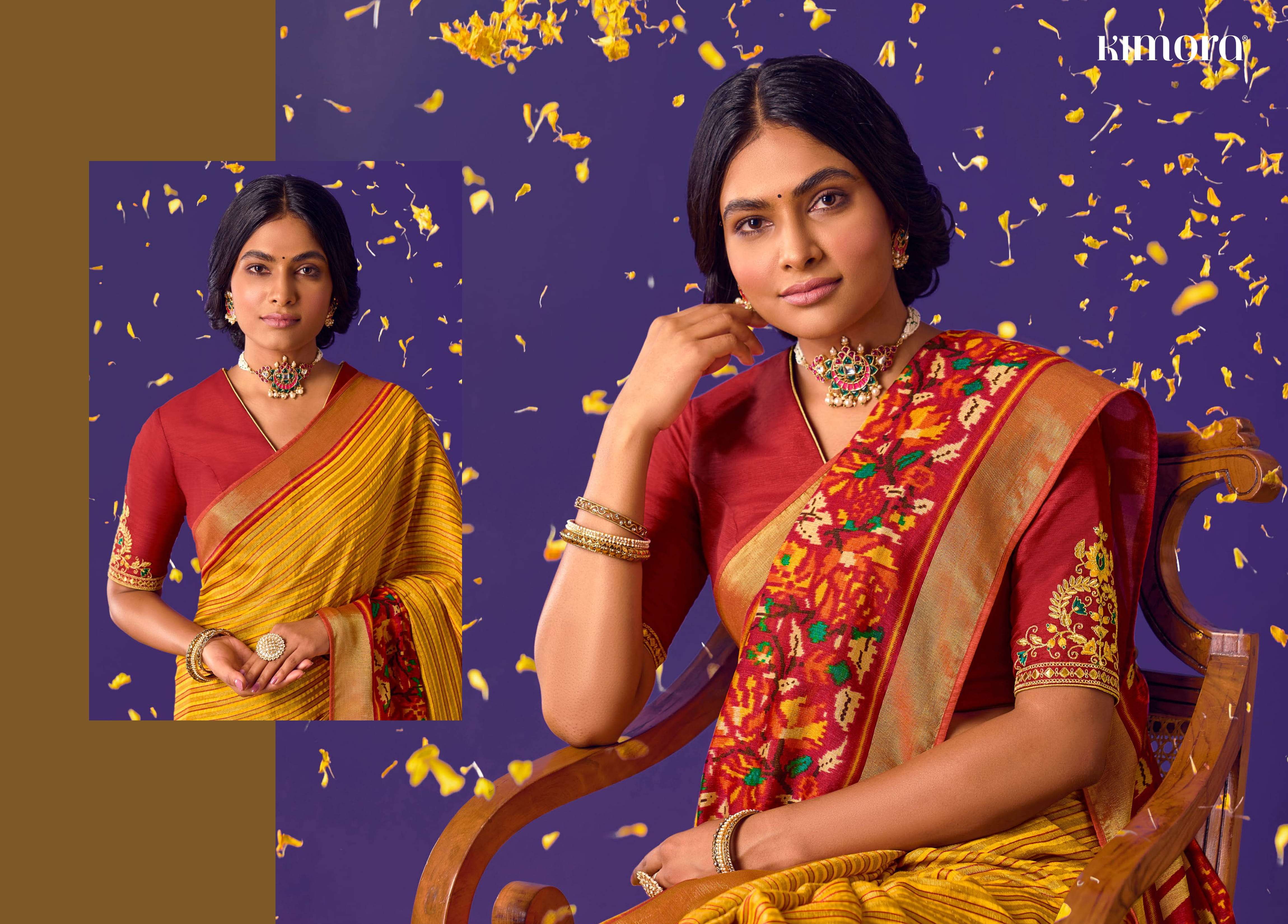 KIMORA MEERA VOL 6 16001-16011 SERIES BRASSO FANCY LATEST SAREES DESIGN