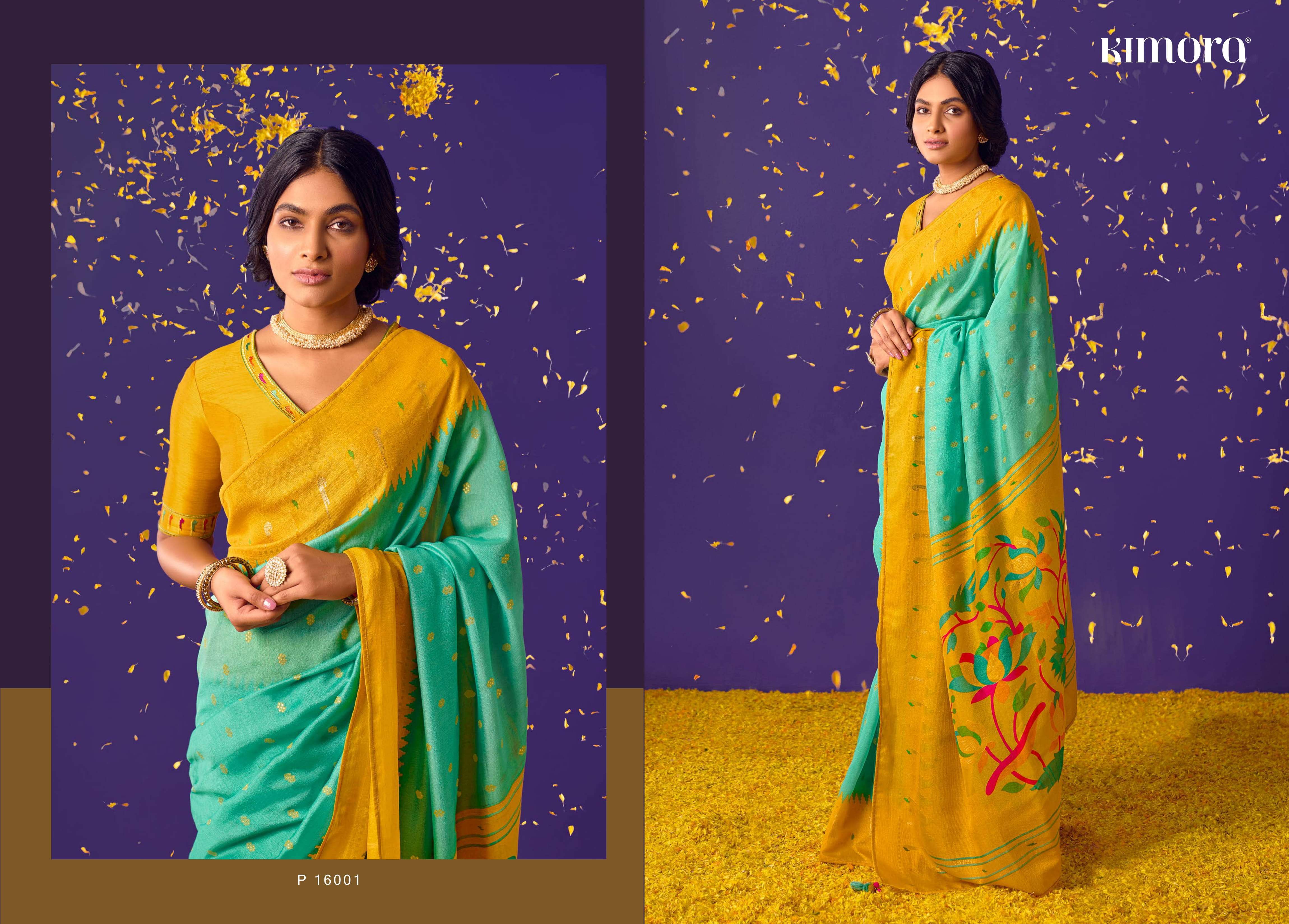 KIMORA MEERA VOL 6 16001-16011 SERIES BRASSO FANCY LATEST SAREES DESIGN