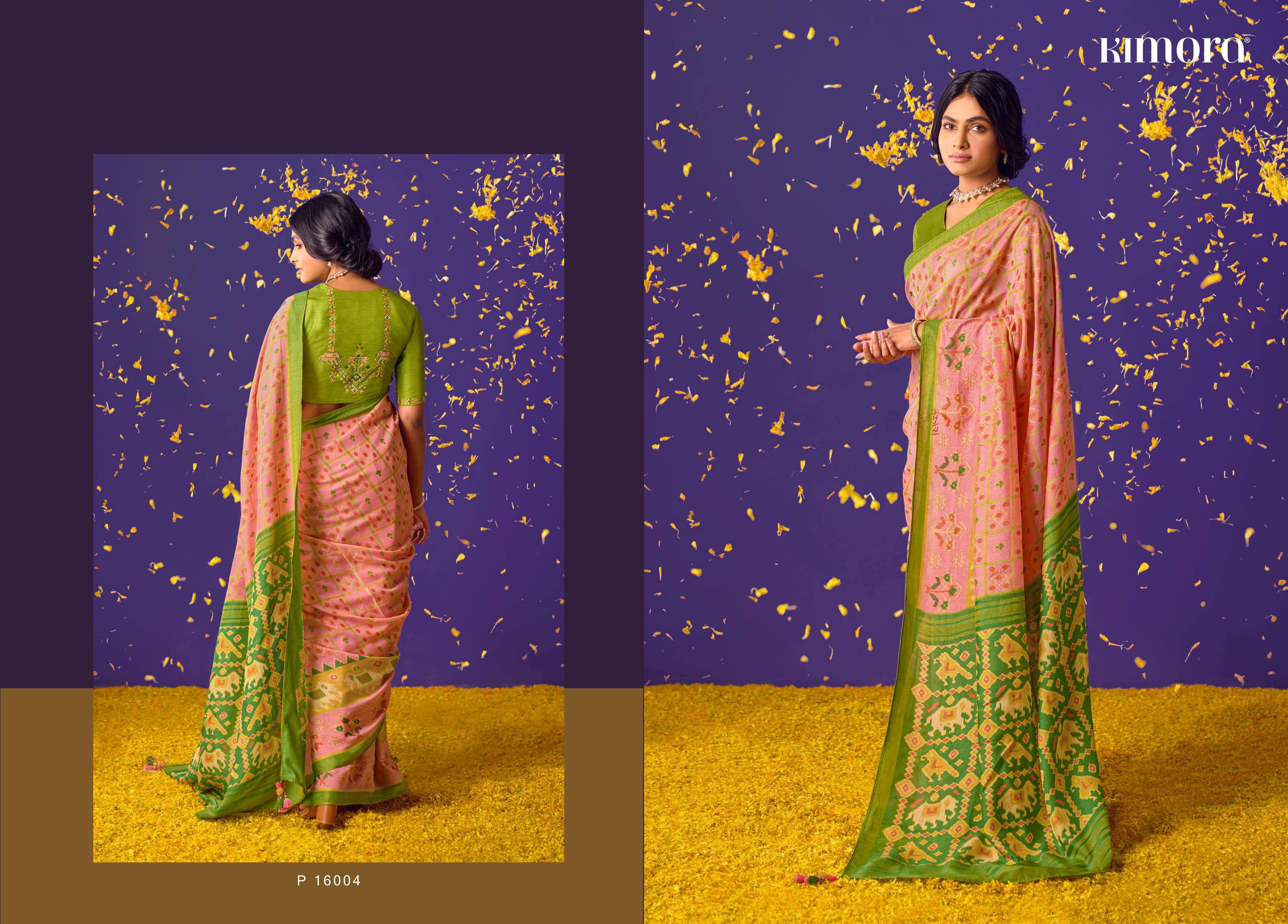 KIMORA MEERA VOL 6 16001-16011 SERIES BRASSO FANCY LATEST SAREES DESIGN