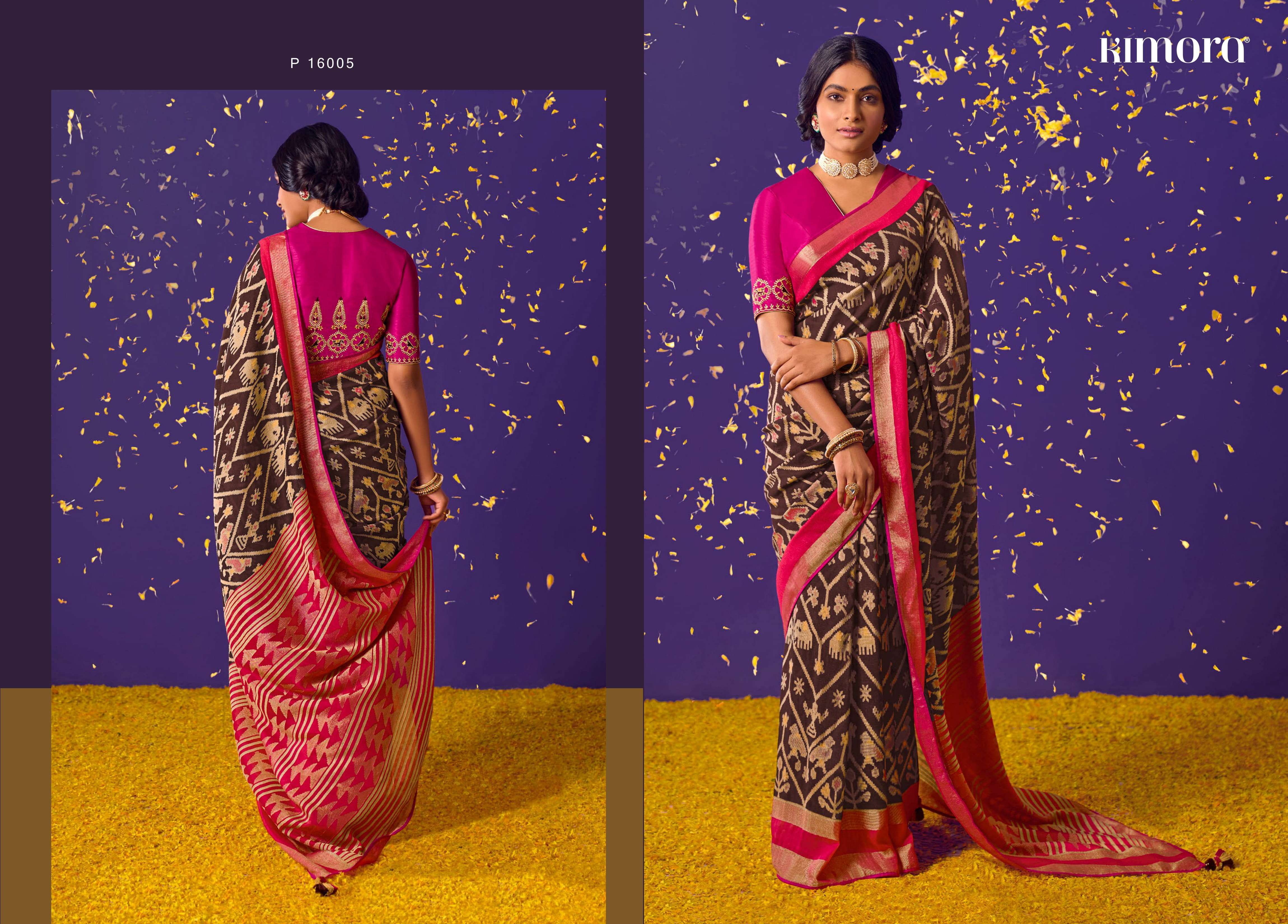 KIMORA MEERA VOL 6 16001-16011 SERIES BRASSO FANCY LATEST SAREES DESIGN