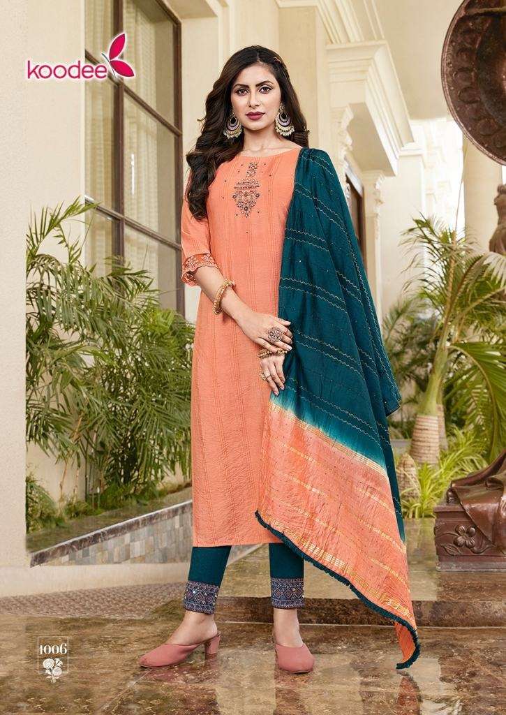 KOODEE SAHELI VOL 13 VISCOSE EMBROIDERY WORK FESTIVE WEAR READY MADE
