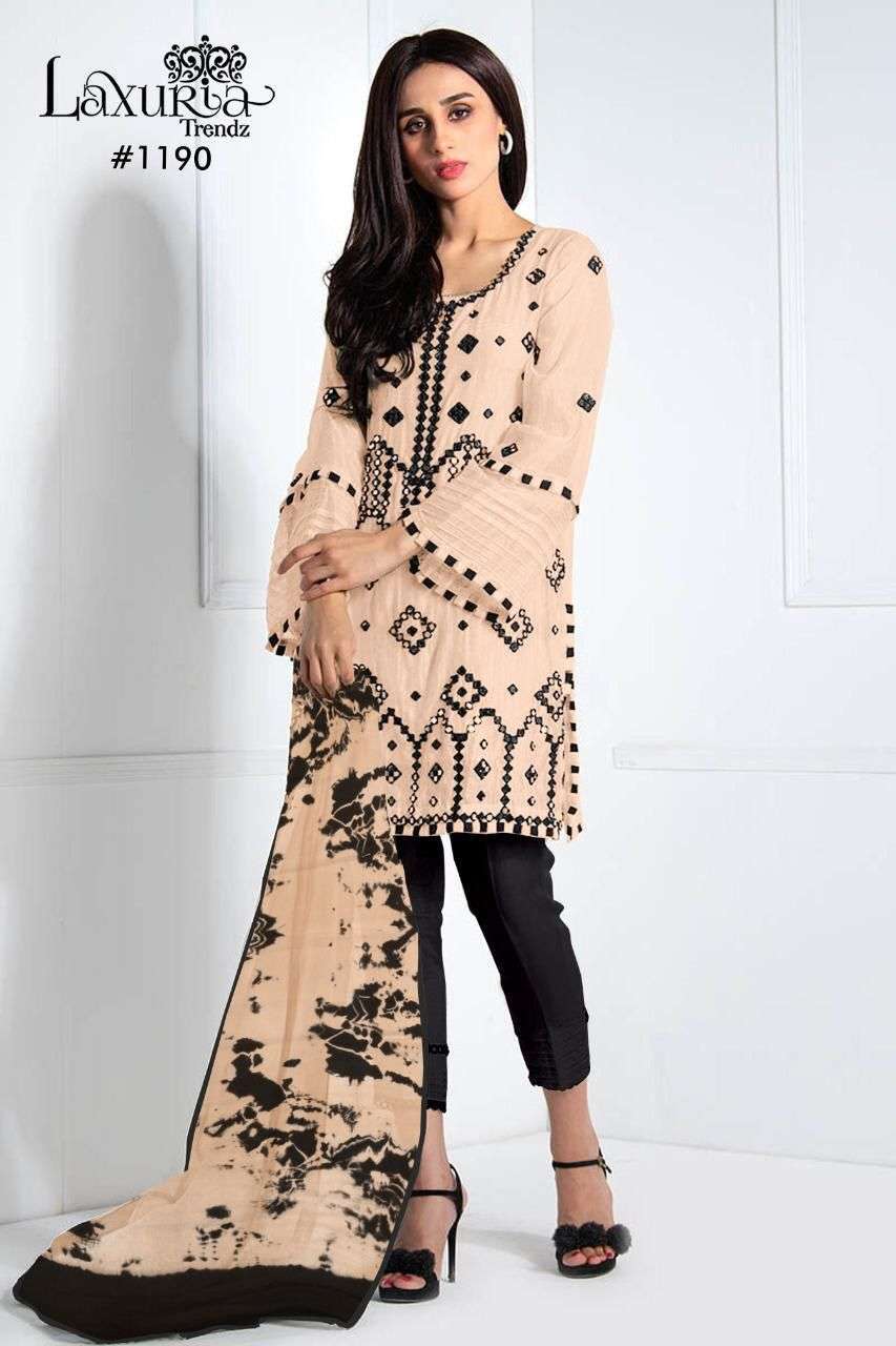 LAXURIA D NO 1190 PAKISTANI KURTI WITH BOTTOM & DUPATTA COLLECTION