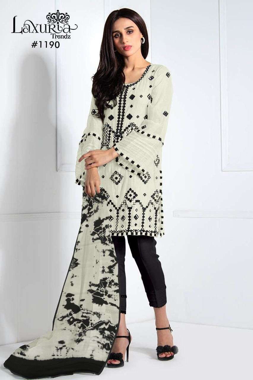 LAXURIA D NO 1190 PAKISTANI KURTI WITH BOTTOM & DUPATTA COLLECTION
