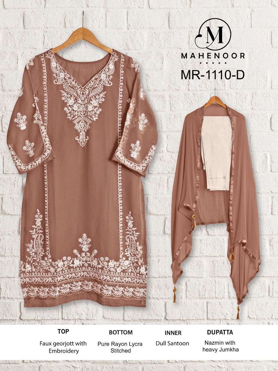 MAHENOOR PRESENT MR 1110 GEORGETTE PAKISTANI READYMADE SALWAR KAMEEZ