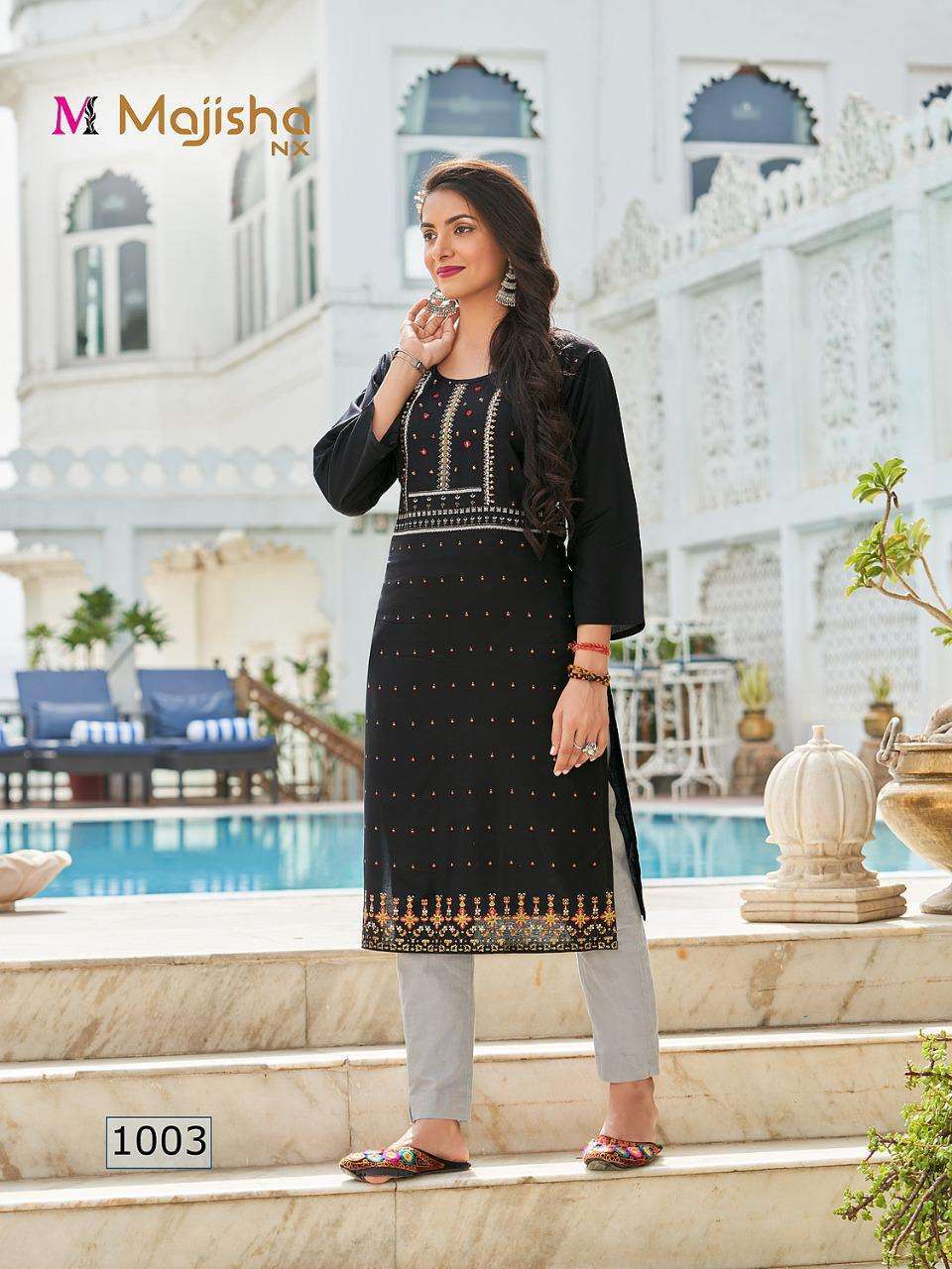 MAJISHA NX MASAKALI VOL 1 RAYON SIMPLE KURTI BEST RATE SELLER