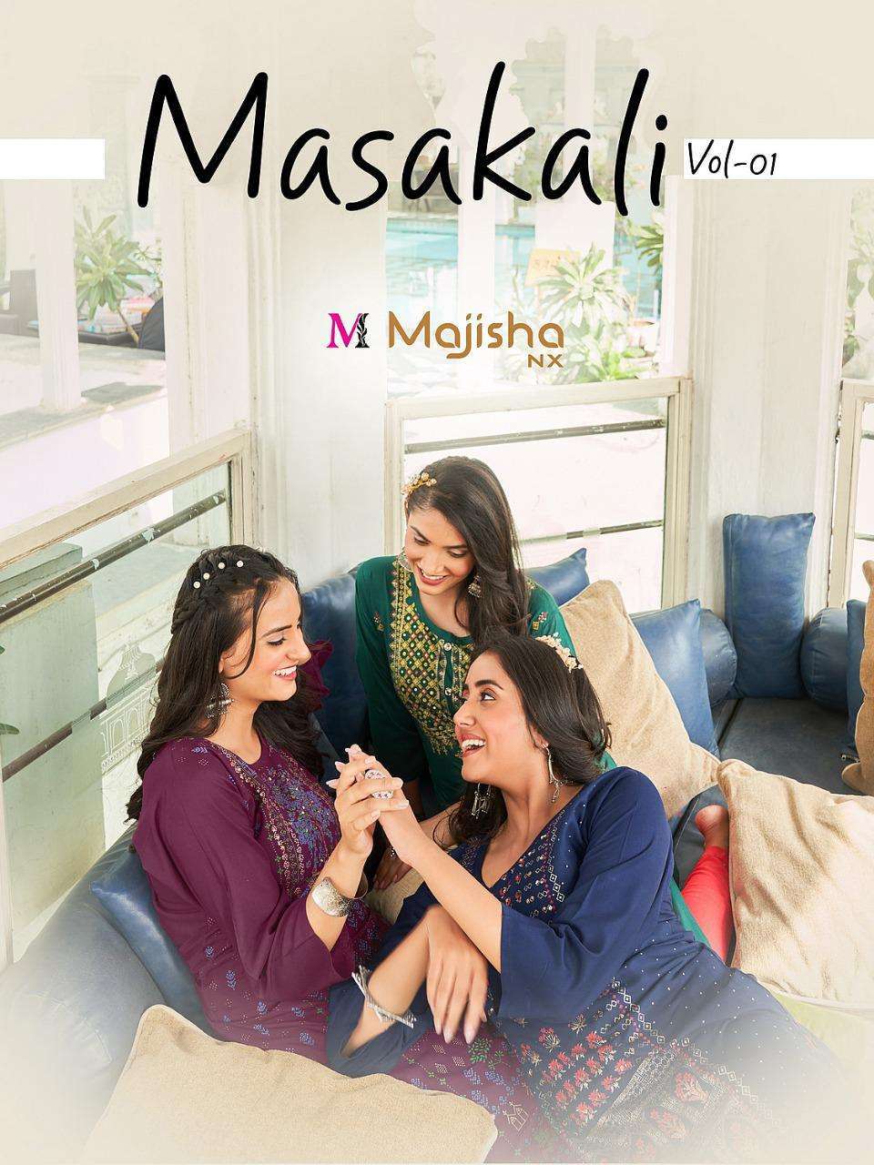 MAJISHA NX MASAKALI VOL 1 RAYON SIMPLE KURTI BEST RATE SELLER
