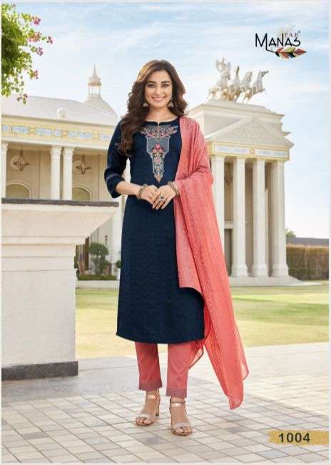 MANAS FAB Catalogue SPARKLE   Top,Pant with duptta 