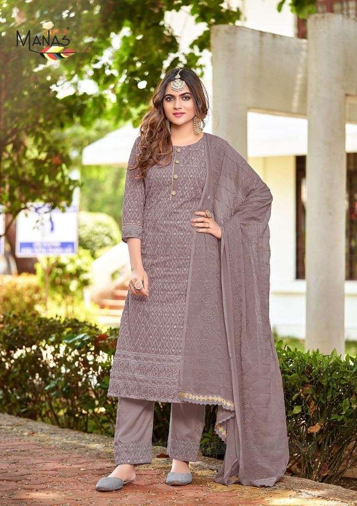 MANAS SCHIFFLI VOL 8 GEORGETTE SCHIFFLI WORK FESTIVE WEAR READY MADE COLLECTION