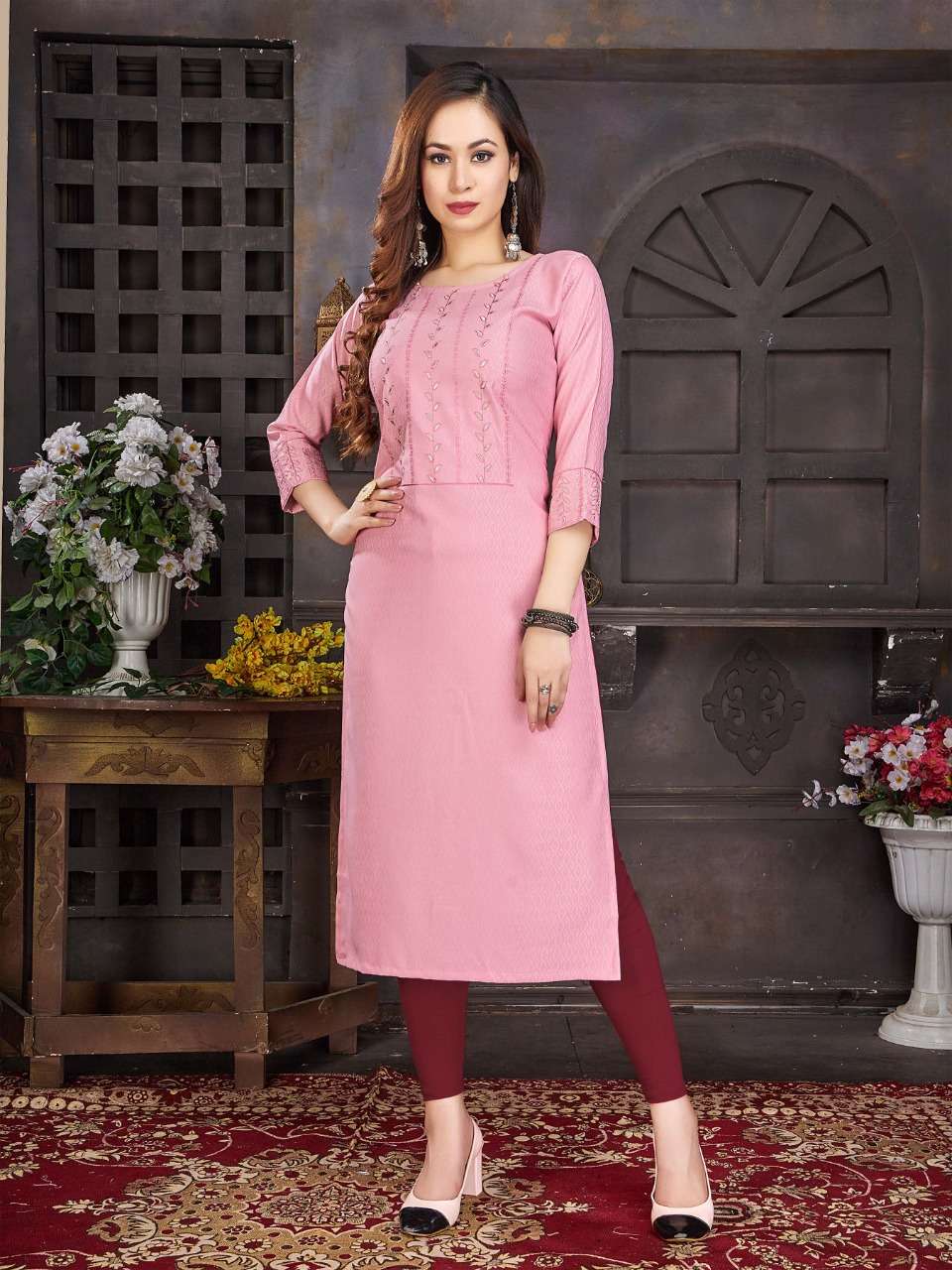 MANVI Office wear KURTI CATLOG at wholesale price in surat