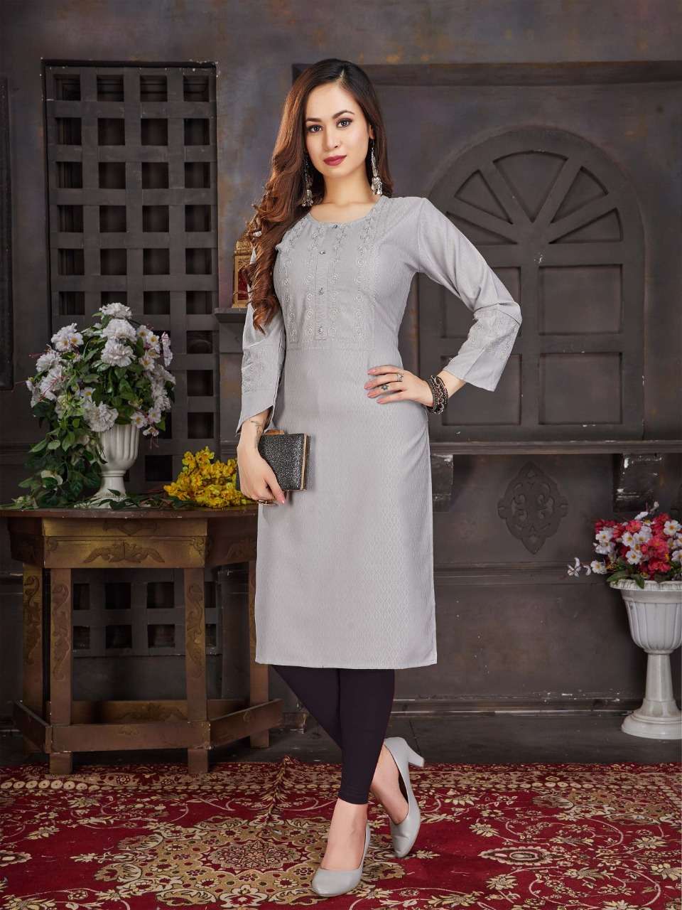 MANVI Office wear KURTI CATLOG at wholesale price in surat