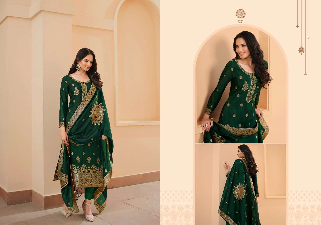  MEERA TRENDZ CHARMY SILK VOL 2 FANCY DRESS MATERIALS AT BEST RATE
