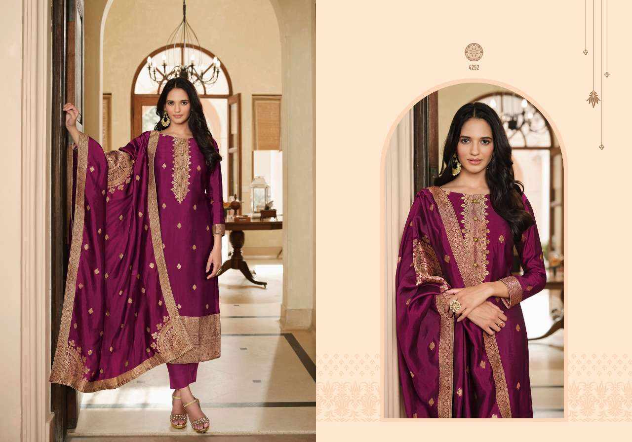  MEERA TRENDZ CHARMY SILK VOL 2 FANCY DRESS MATERIALS AT BEST RATE