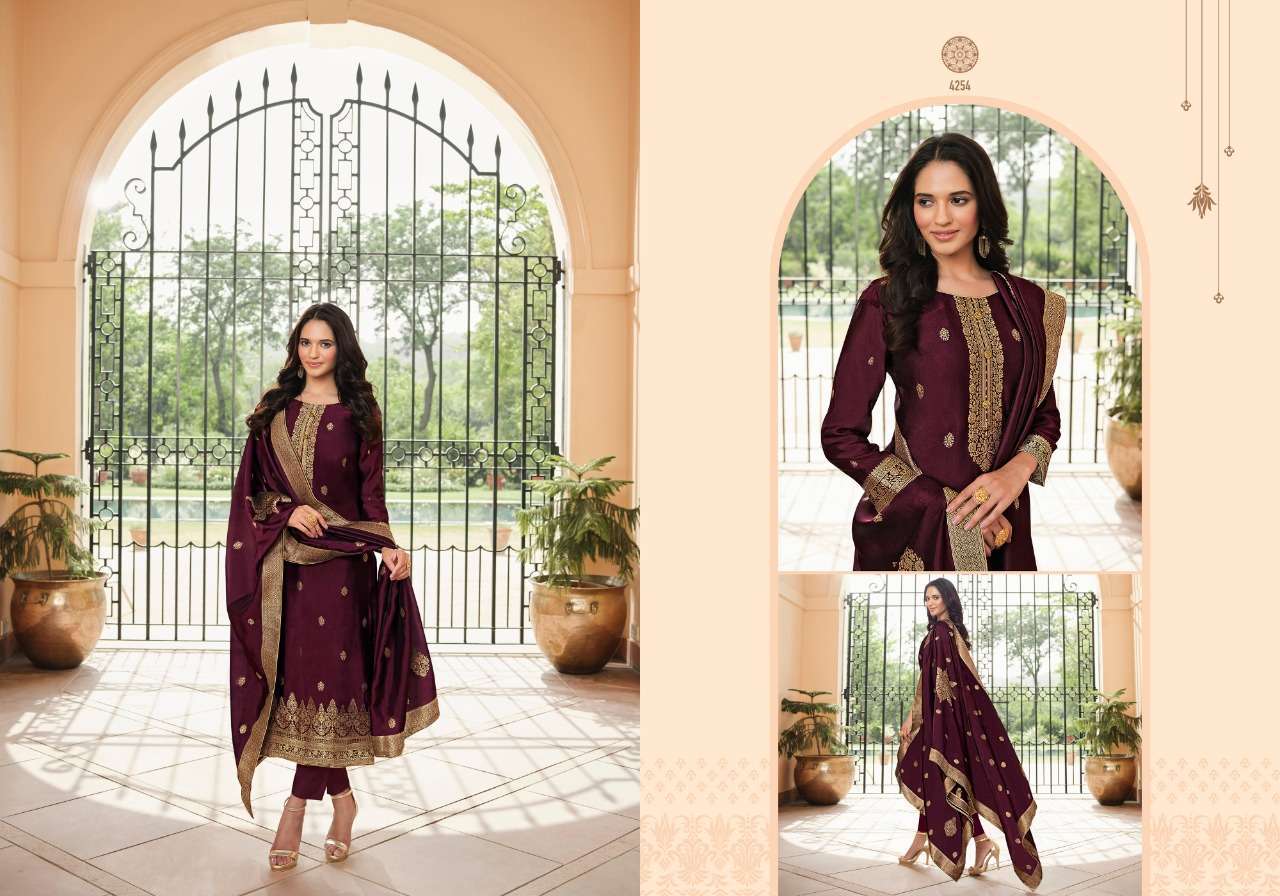  MEERA TRENDZ CHARMY SILK VOL 2 FANCY DRESS MATERIALS AT BEST RATE