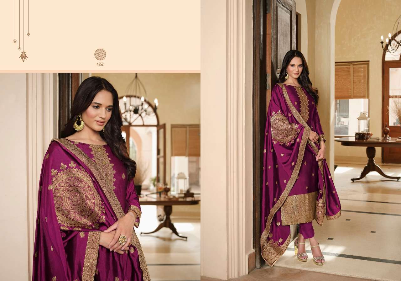  MEERA TRENDZ CHARMY SILK VOL 2 FANCY DRESS MATERIALS AT BEST RATE