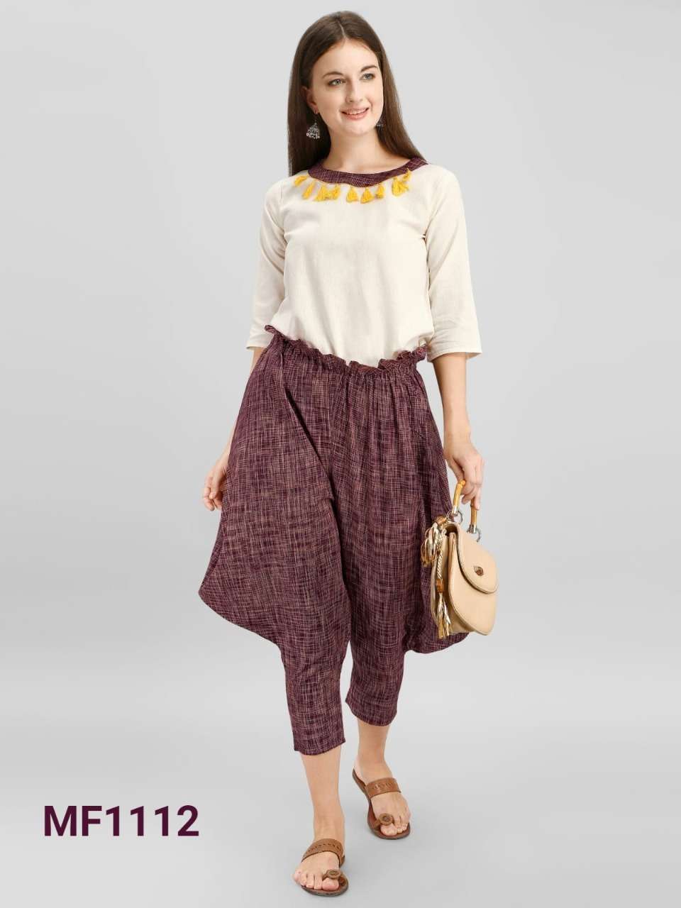 MESMORA SERIES MF1101 TO MF1115 SHORT TOP WITH KHADI PANT COLLECTION