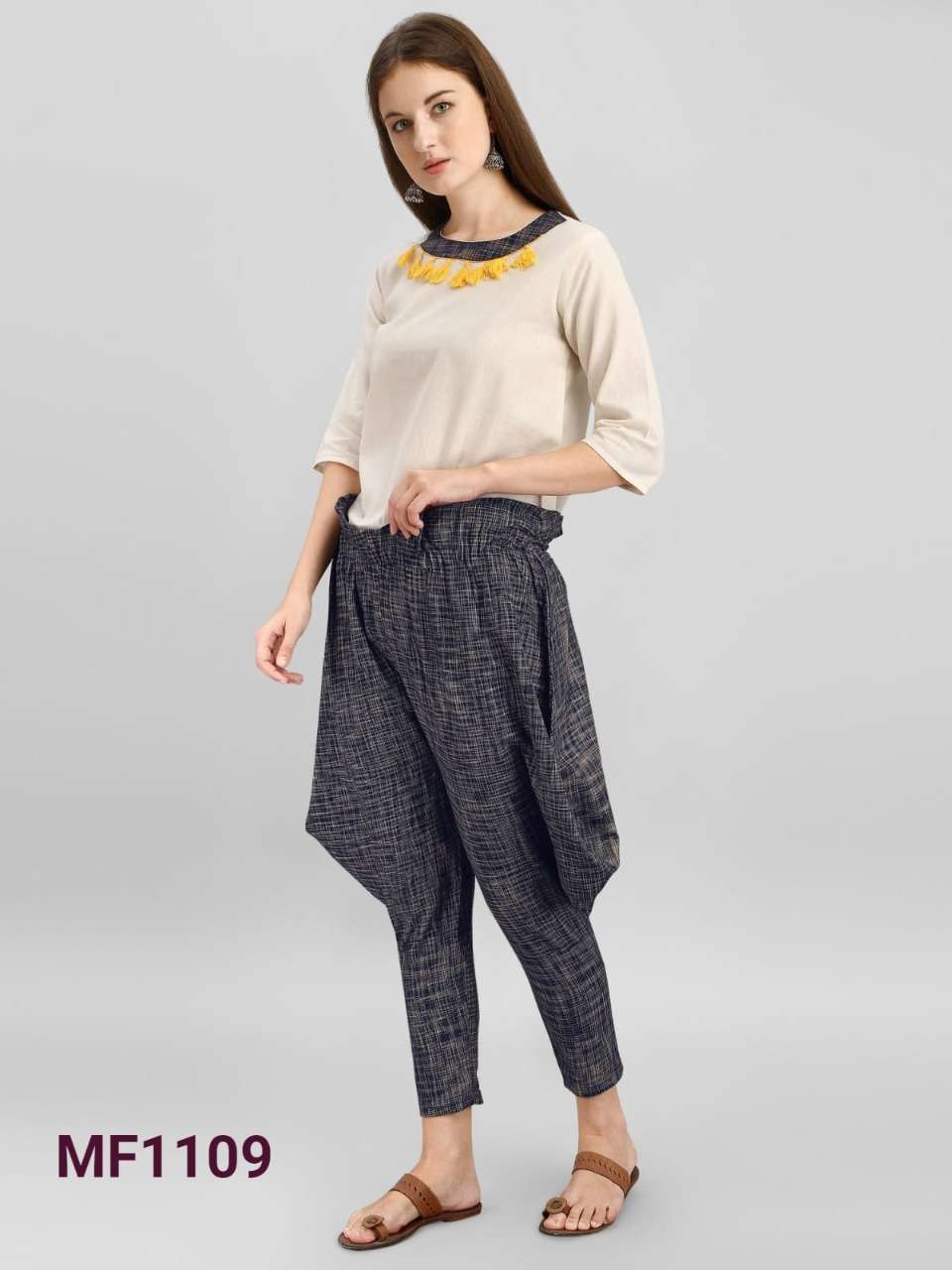 MESMORA SERIES MF1101 TO MF1115 SHORT TOP WITH KHADI PANT COLLECTION