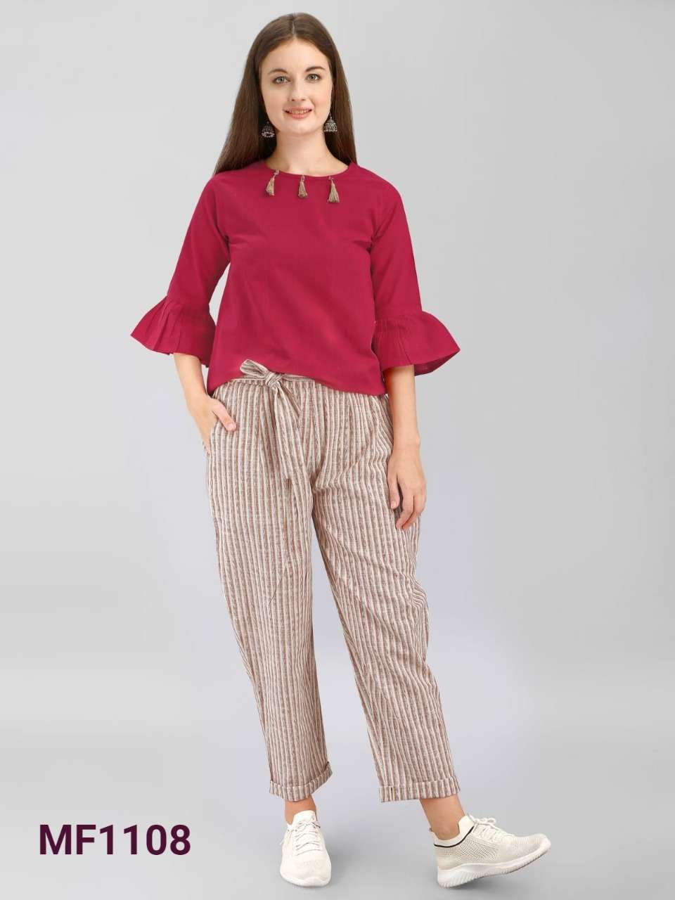 MESMORA SERIES MF1101 TO MF1115 SHORT TOP WITH KHADI PANT COLLECTION