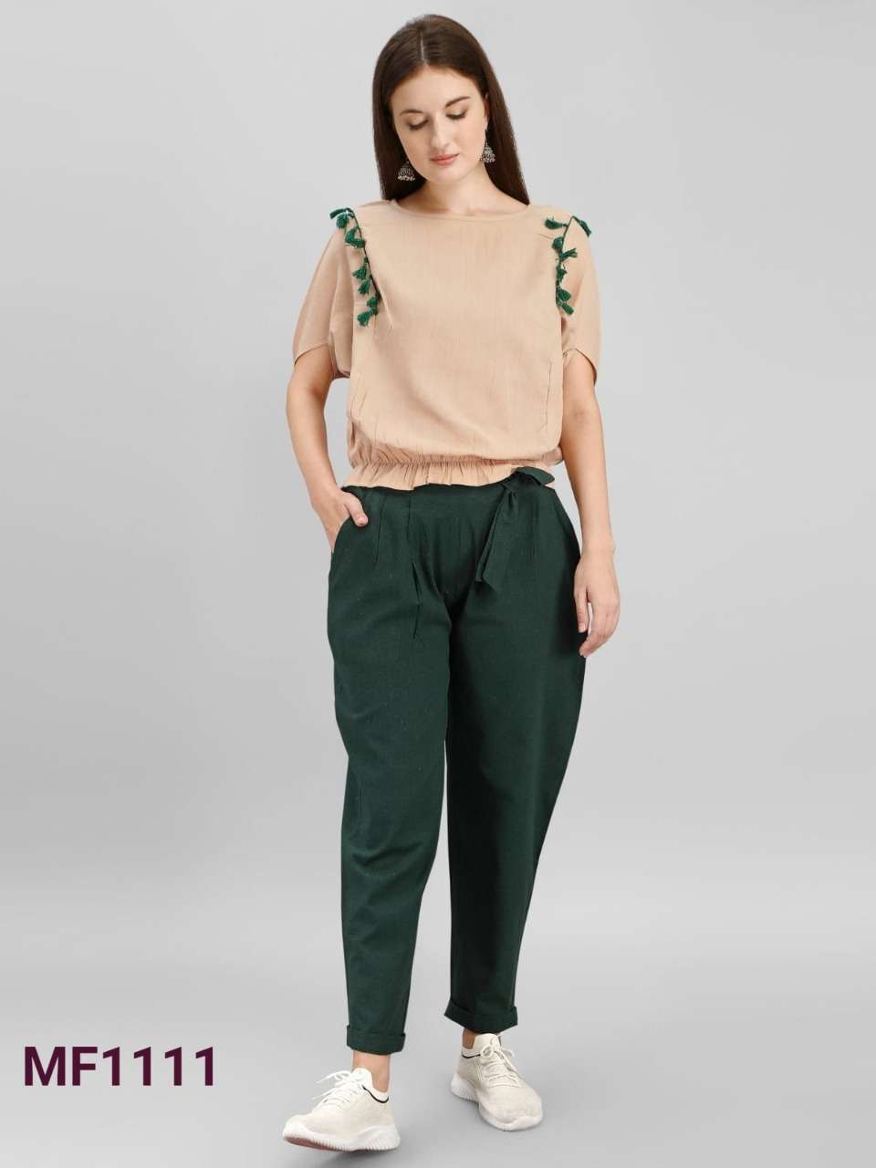 MESMORA SERIES MF1101 TO MF1115 SHORT TOP WITH KHADI PANT COLLECTION