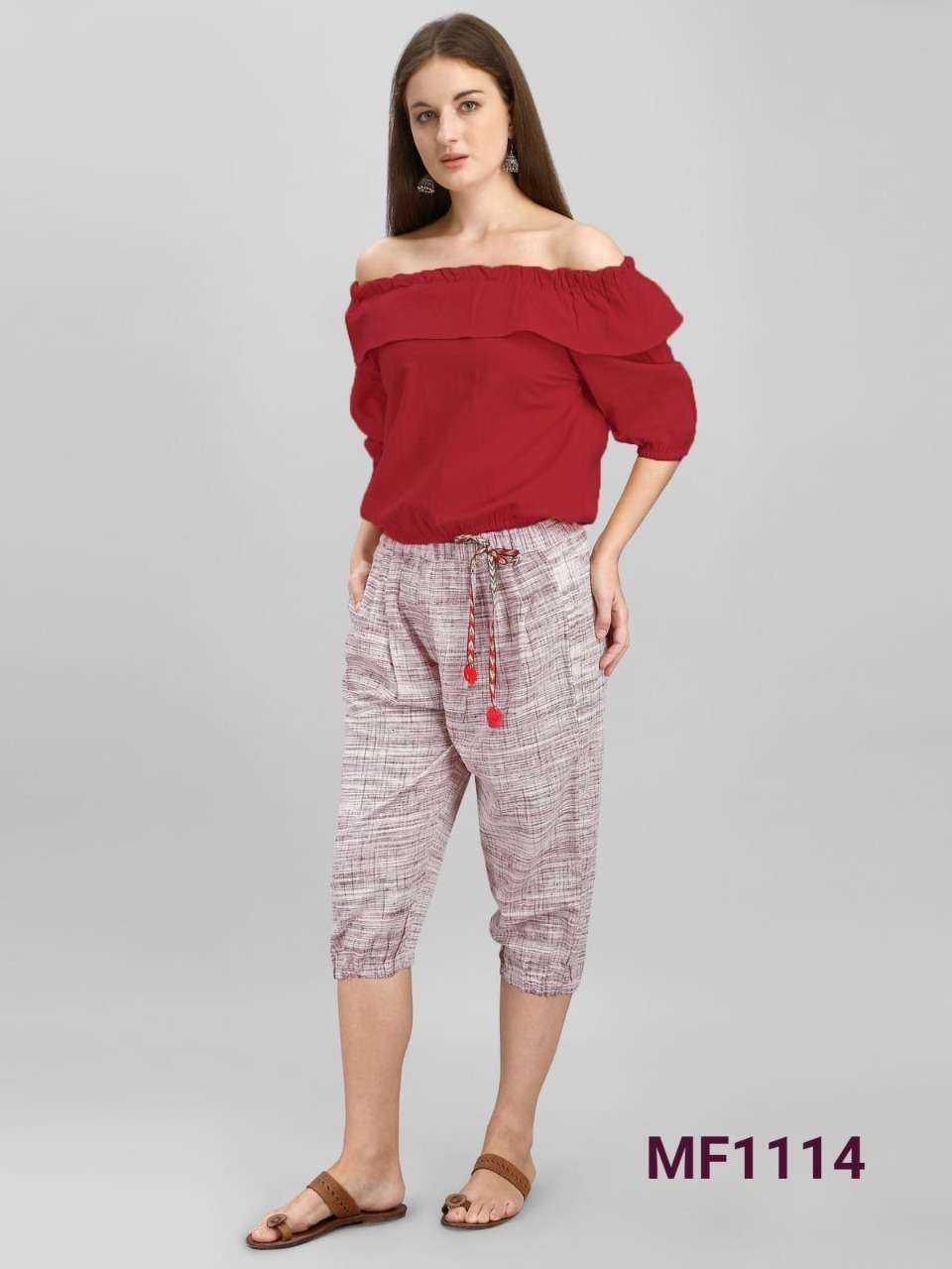 MESMORA SERIES MF1101 TO MF1115 SHORT TOP WITH KHADI PANT COLLECTION
