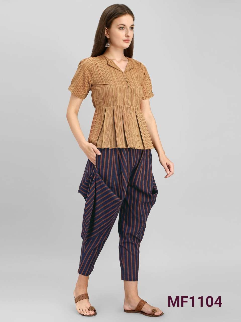 MESMORA SERIES MF1101 TO MF1115 SHORT TOP WITH KHADI PANT COLLECTION