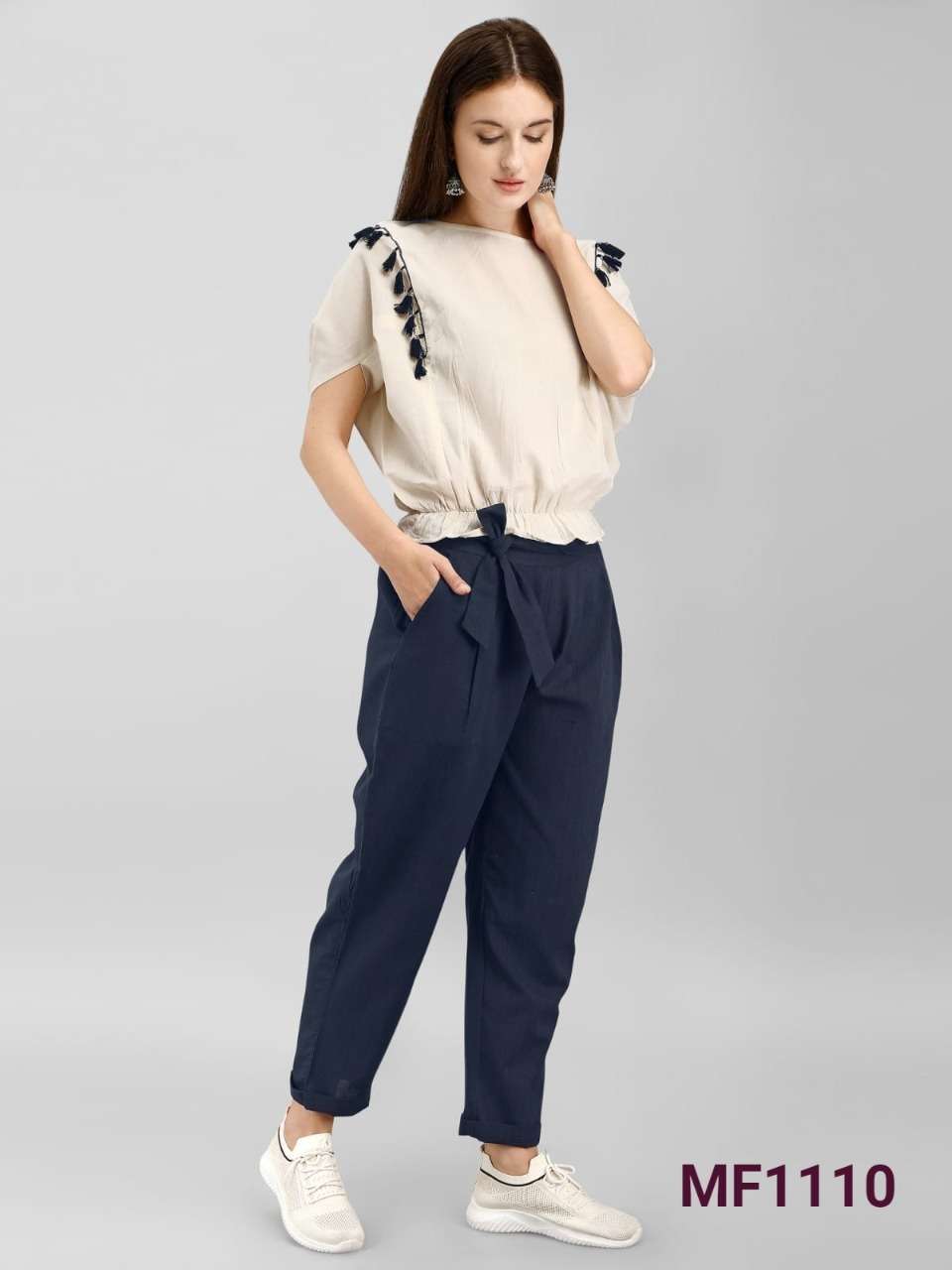 MESMORA SERIES MF1101 TO MF1115 SHORT TOP WITH KHADI PANT COLLECTION