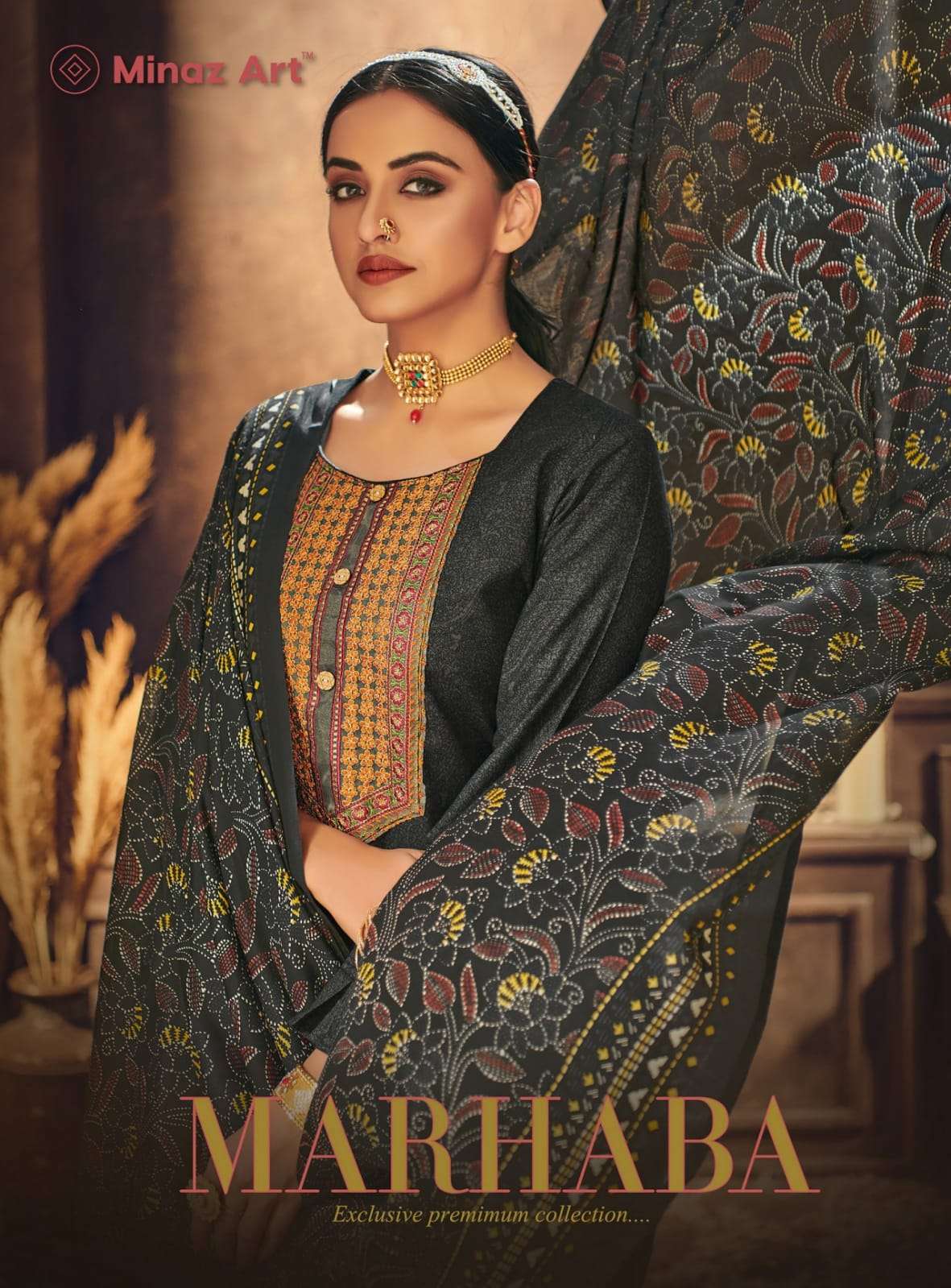 MINAZ ART  MARHABA Patch work Suits