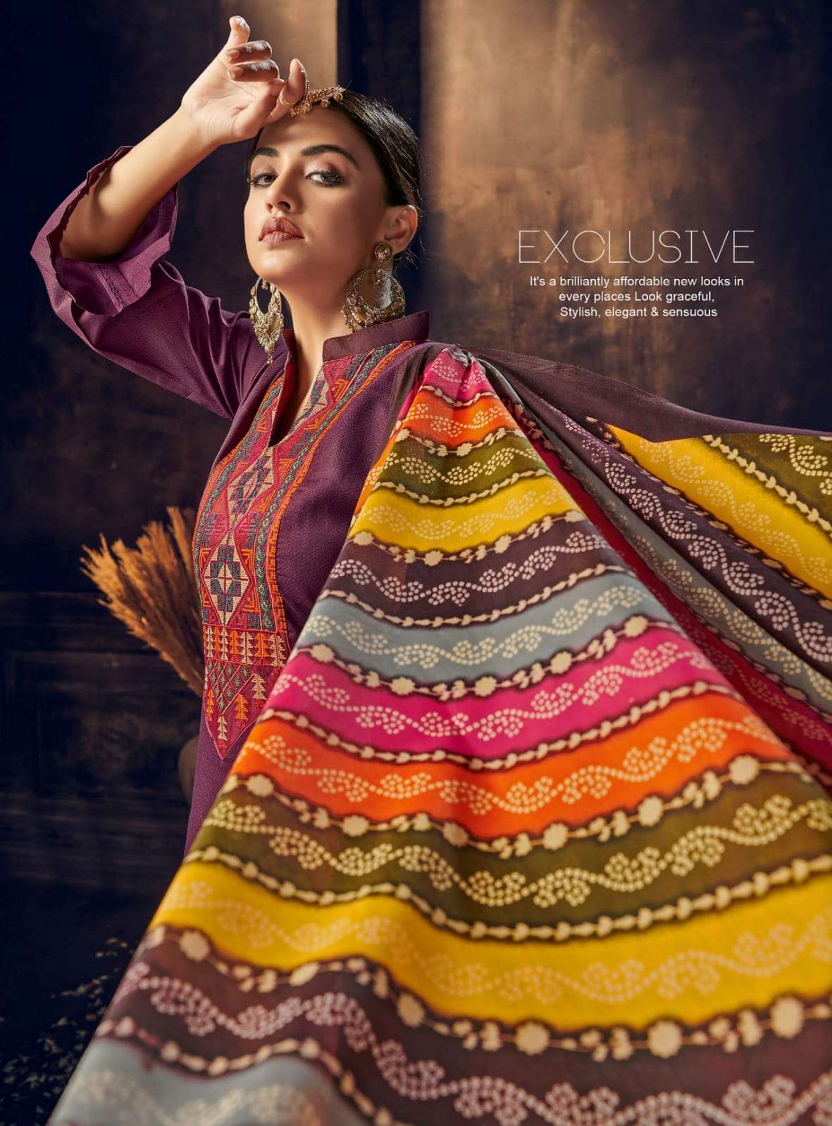 MINAZ ART  MARHABA Patch work Suits
