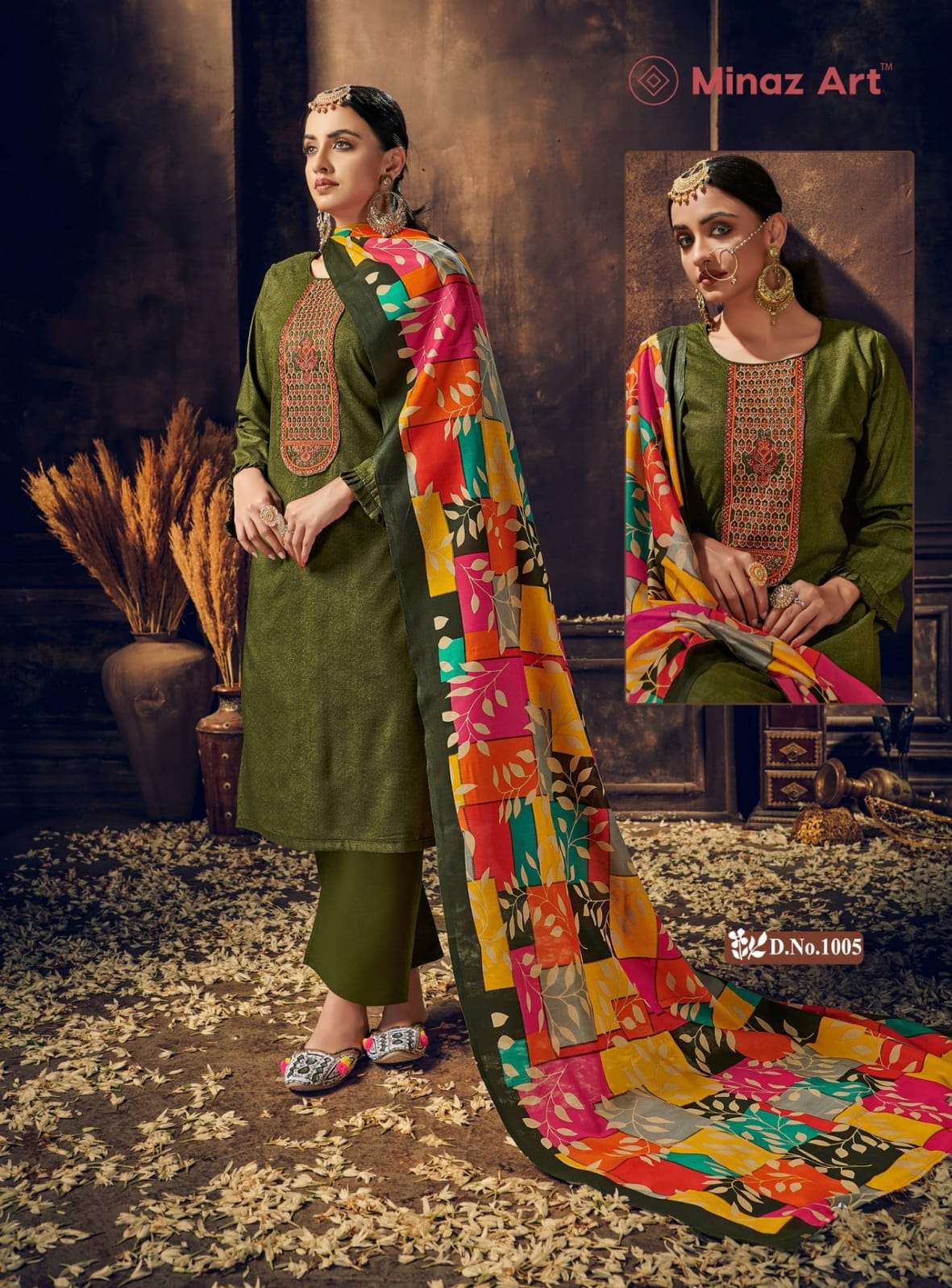 MINAZ ART  MARHABA Patch work Suits