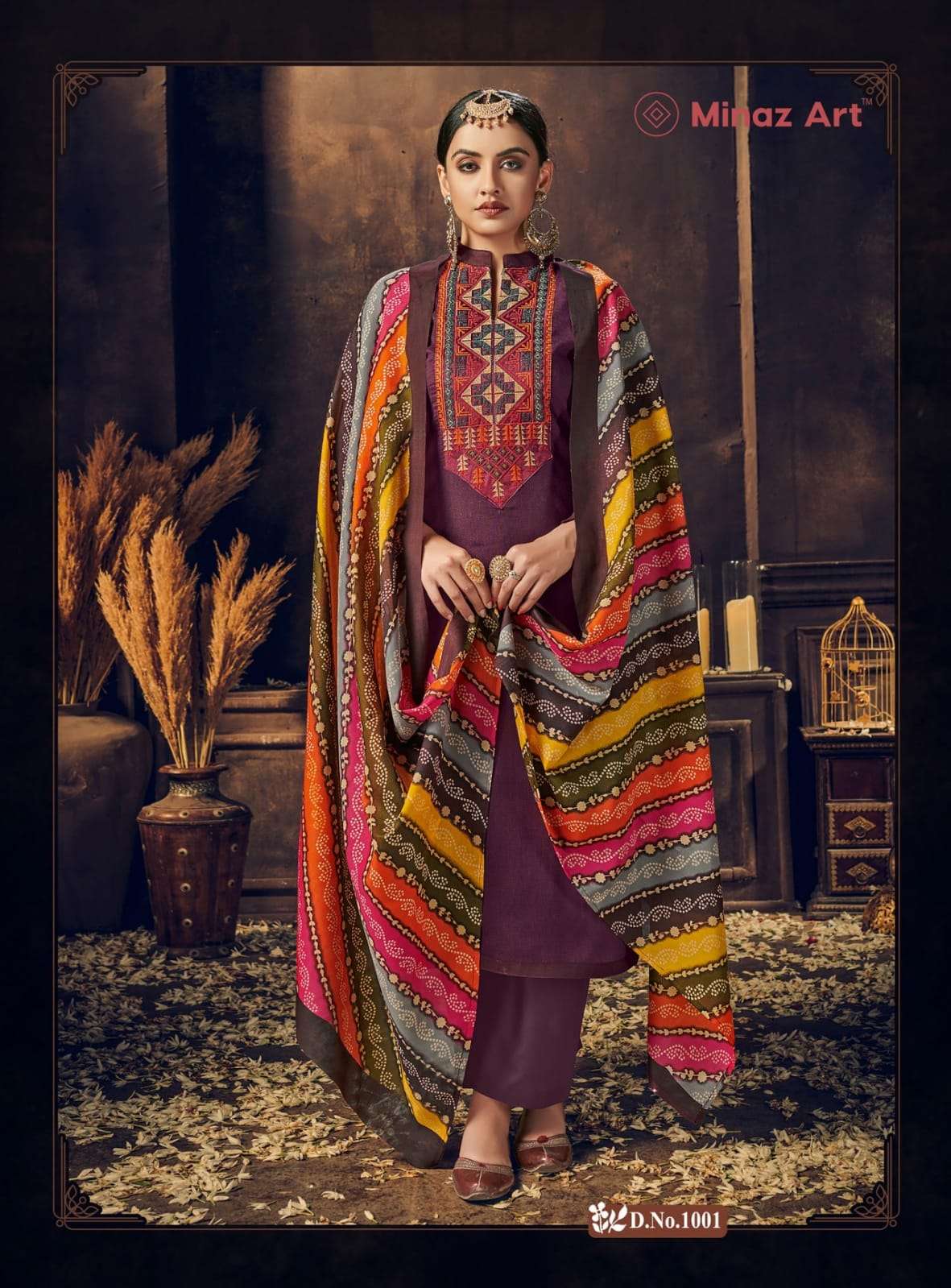 MINAZ ART  MARHABA Patch work Suits