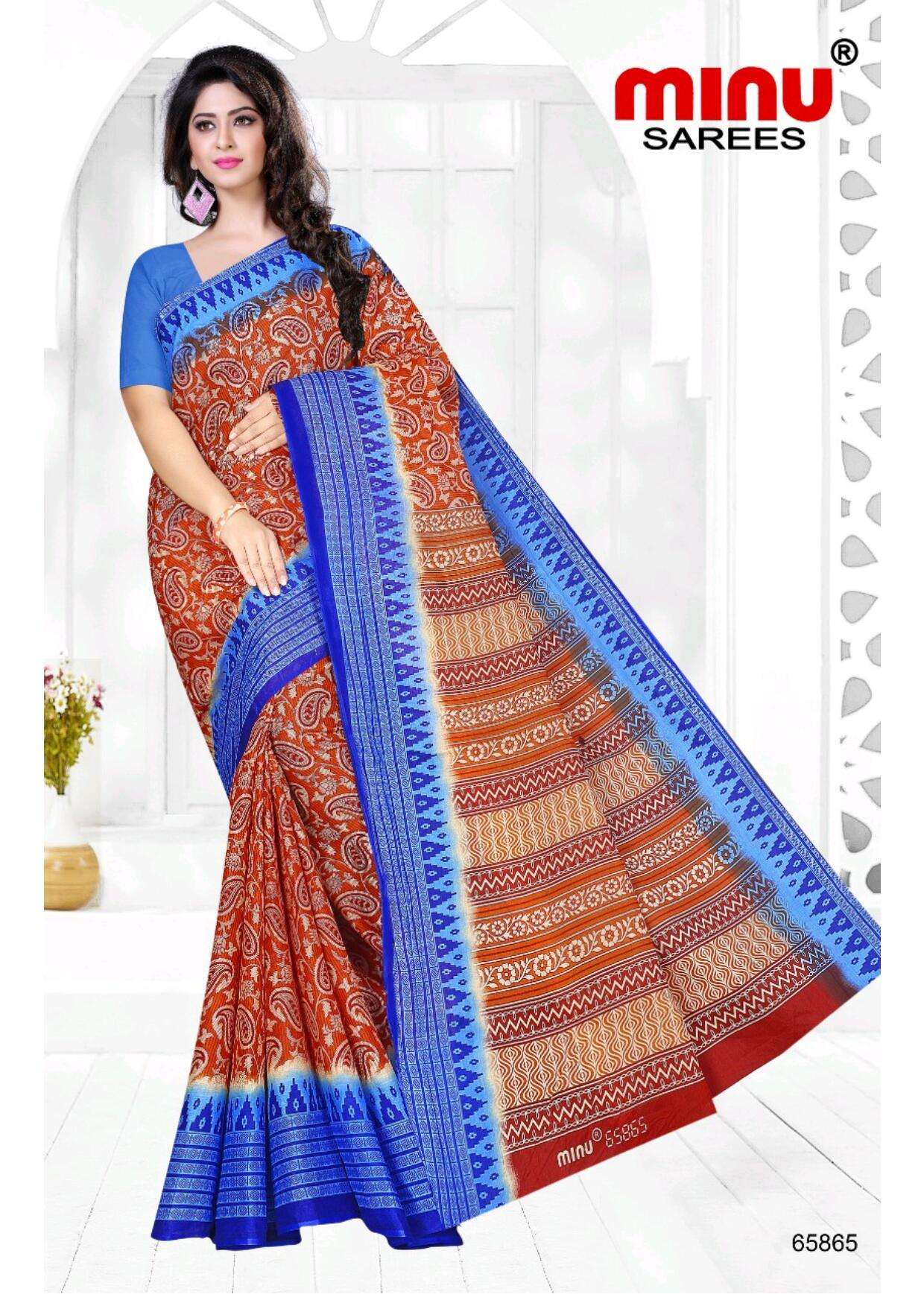 Minu BUNTY Assorted Cotton Saree-4P catalog